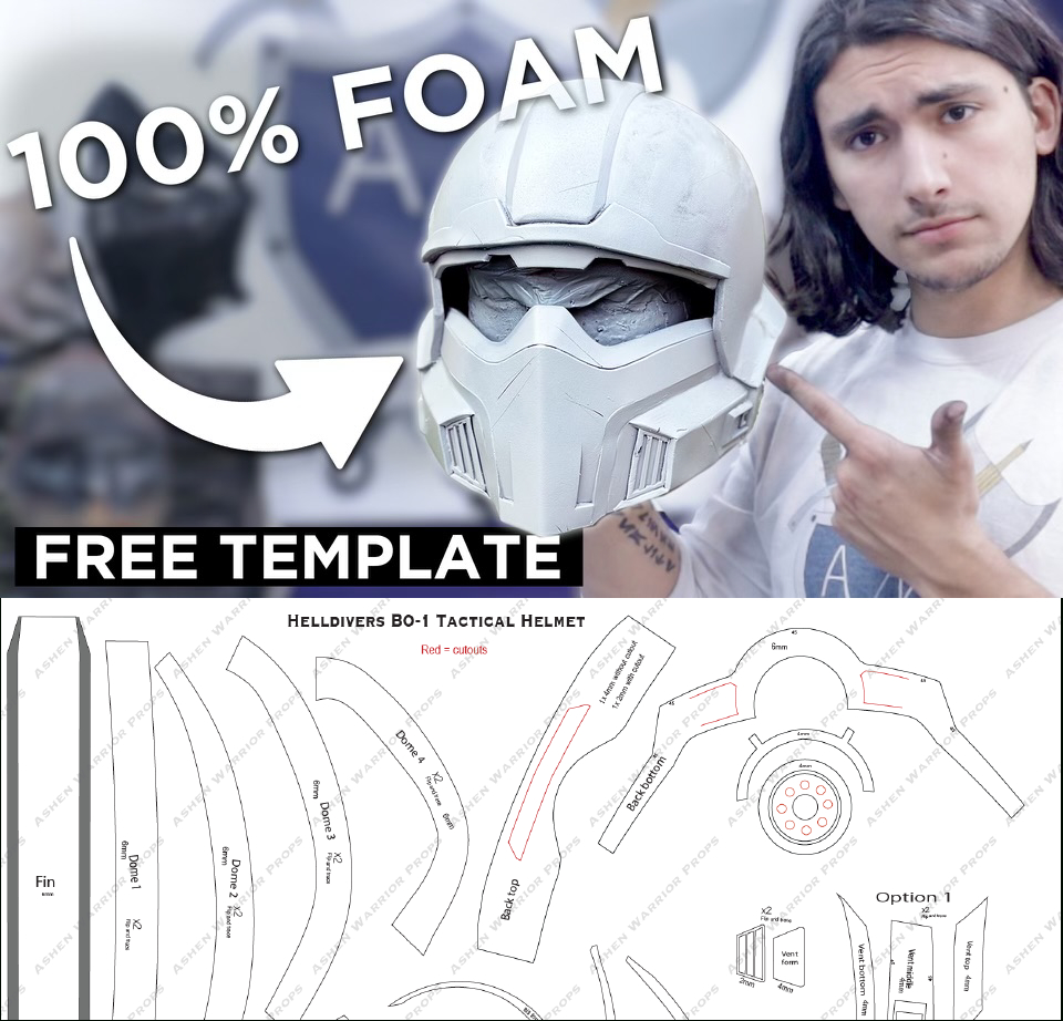 Free Templates — Ashen Warrior Props for Free Foam Templates