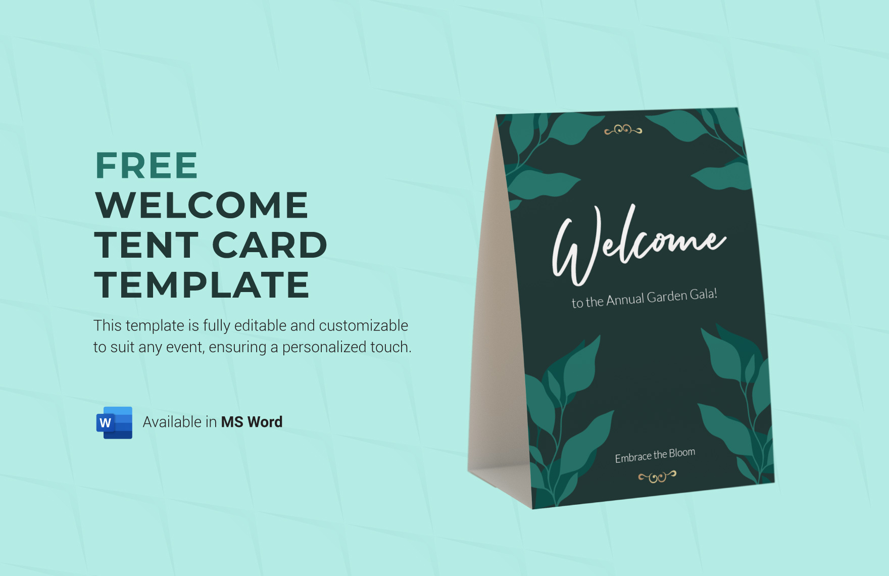 Free Tent Card Templates, Editable And Printable for Tent Card Design Template Free Download