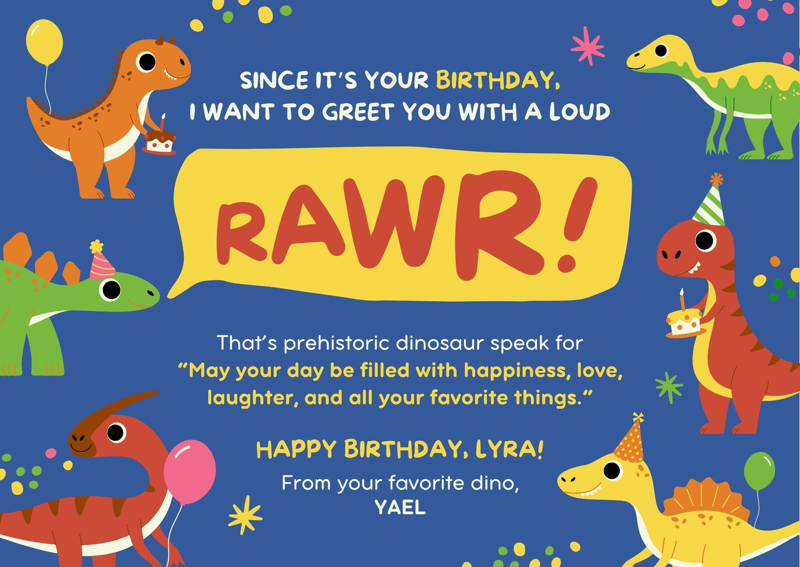 Free To Edit Dinosaur Birthday Card Templates | Canva with regard to Dinosaur Birthday Card Printable Free