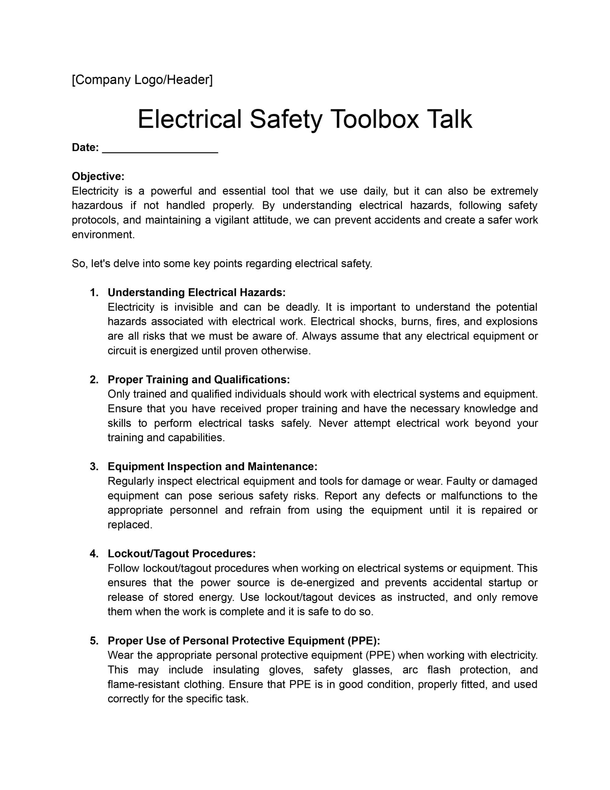 Free Toolbox Talk Templates: Download + Print In Pdf + Office + Gdocs! for Free Printable Osha Toolbox Talks