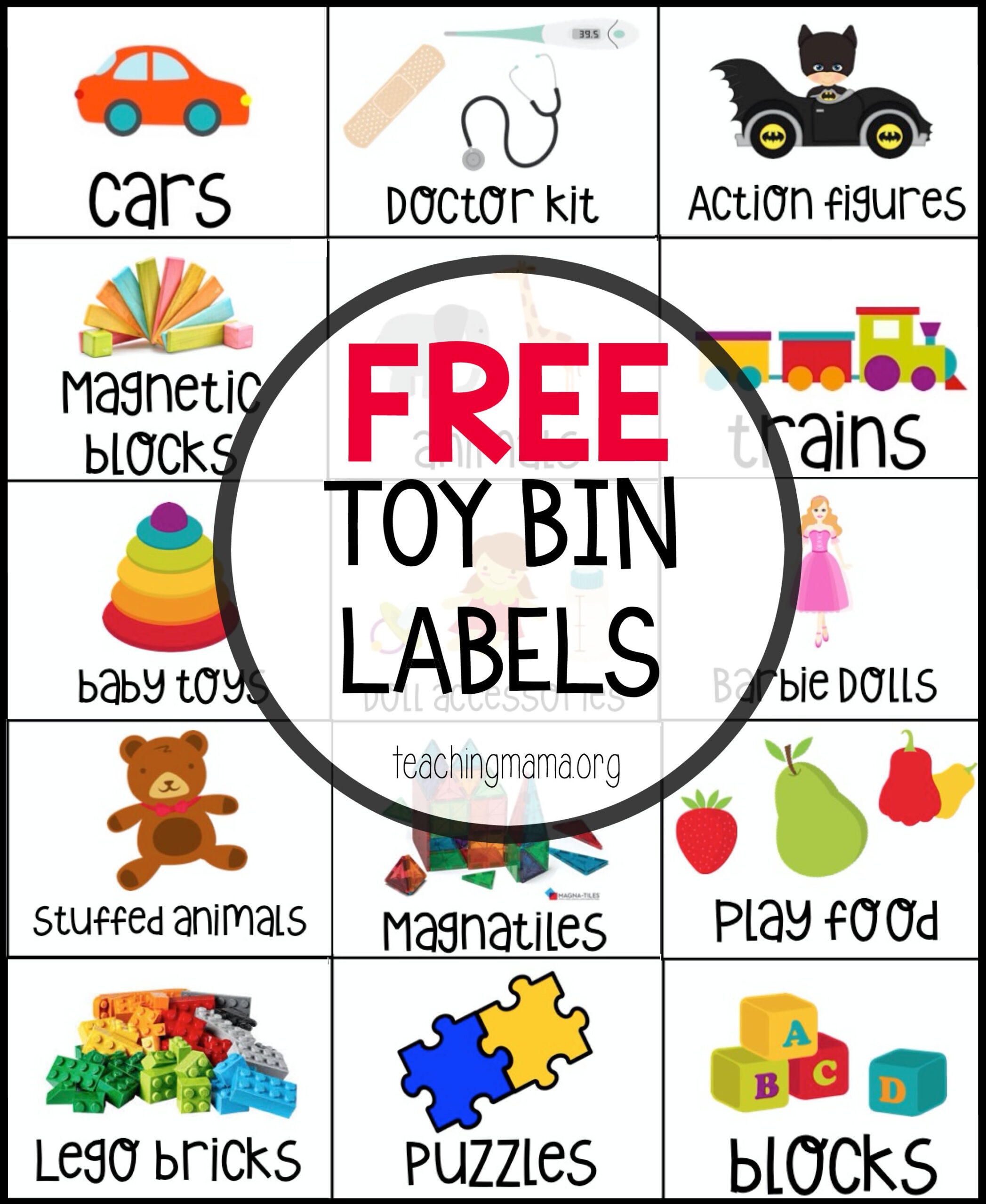 Free Toy Bin Labels intended for Free Printable Preschool Shelf Labels