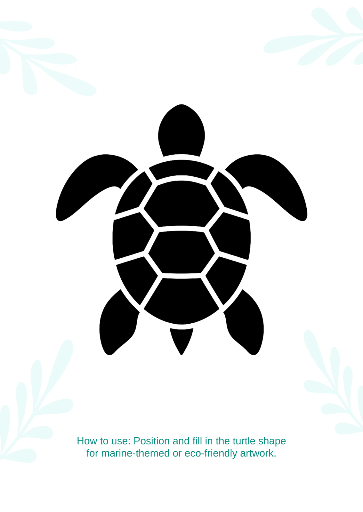 Free Turtle Stencil Template To Edit Online within Free Printable Turtle Stencil