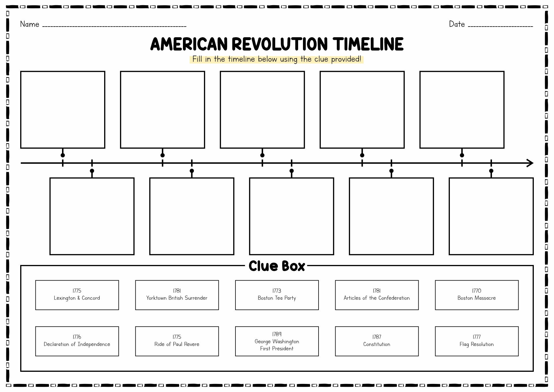 Free Us History Timeline Worksheet, Download Free Us History for Free Printable Timeline of Us History
