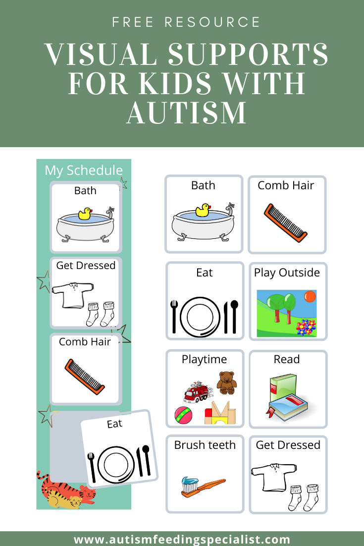 Free Visual Supports For Kids With Autism — Autism Feeding Specialist for Autism Visuals Free Printables