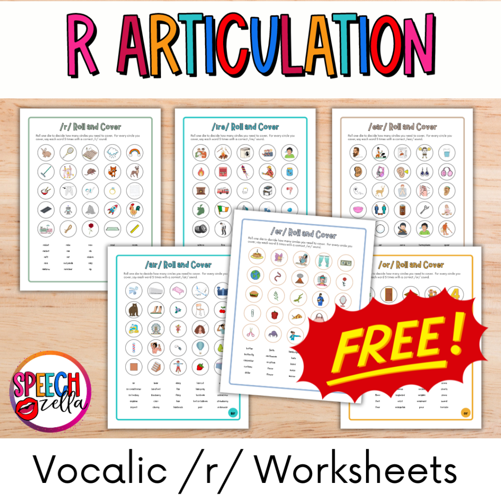 Free Vocalic R Worksheets For Articulation Therapy - Speechzella with Free Printable Vocalic R Worksheets