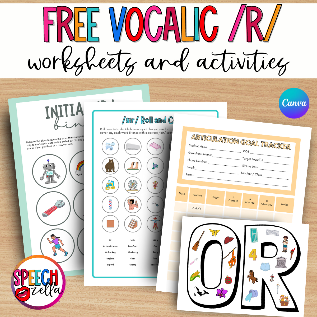 Free Vocalic R Worksheets For Articulation Therapy - Speechzella with regard to Free Printable Vocalic R Worksheets