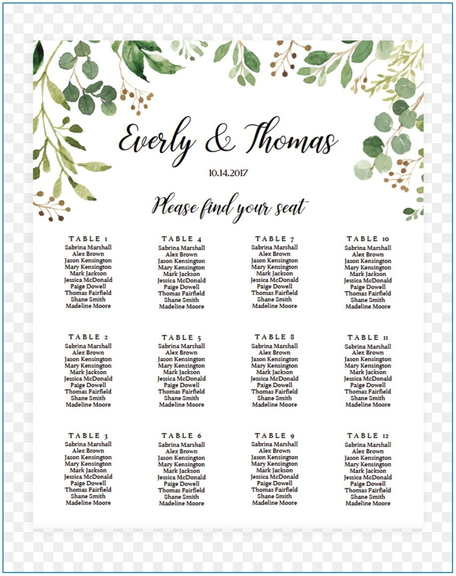 Free Wedding Seating Chart Template Microsoft Word Template Inside inside Please Find Your Seat Free Template