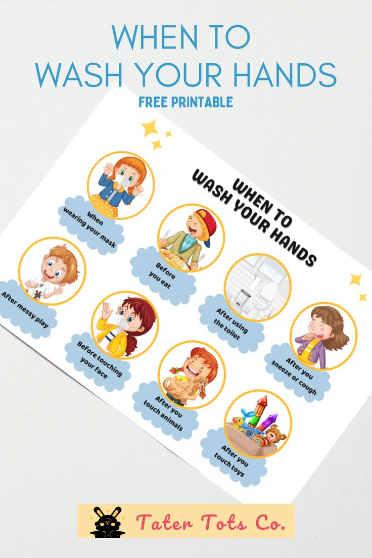 Free "When To Wash Hands" Early Learning Educational Poster regarding Free Printable Hand Washing Posters For Preschoolers