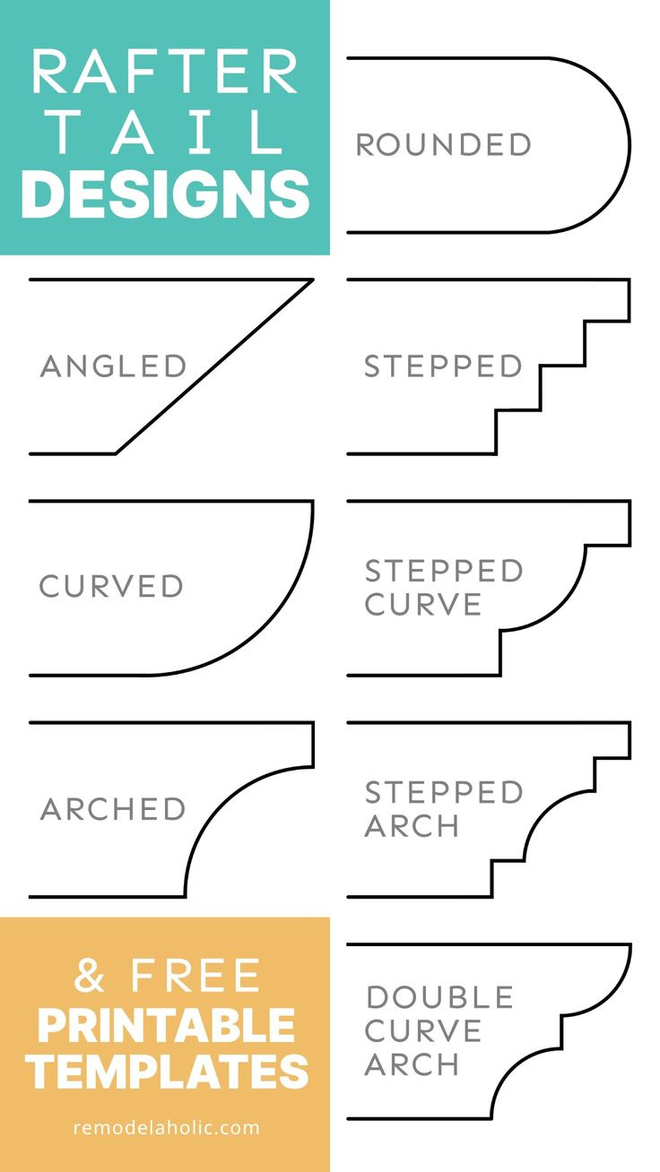 Freebie! Printable Rafter Tail Patterns For Pergolas And Arbors with regard to Printable Pergola End Cut Patterns