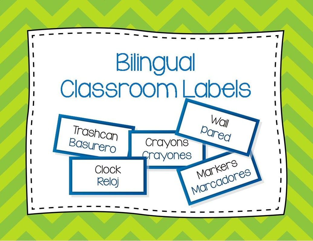 Freebies! - Hundred Languages within Free Printable Bilingual Classroom Labels