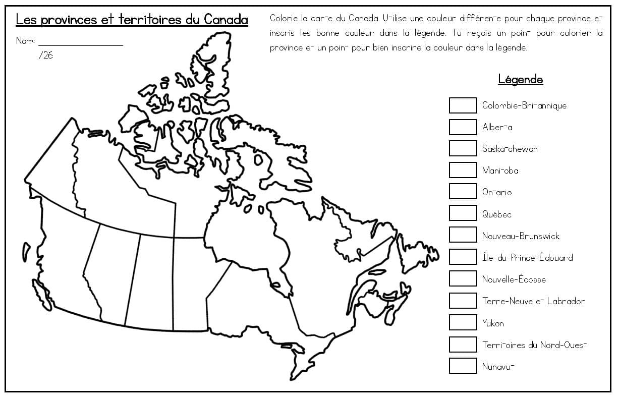 French Map Of Canada And Capitals - La Carte Du Canada Et Les Capitales intended for Free Printable Blank Map Of Canada With Provinces And Capitals