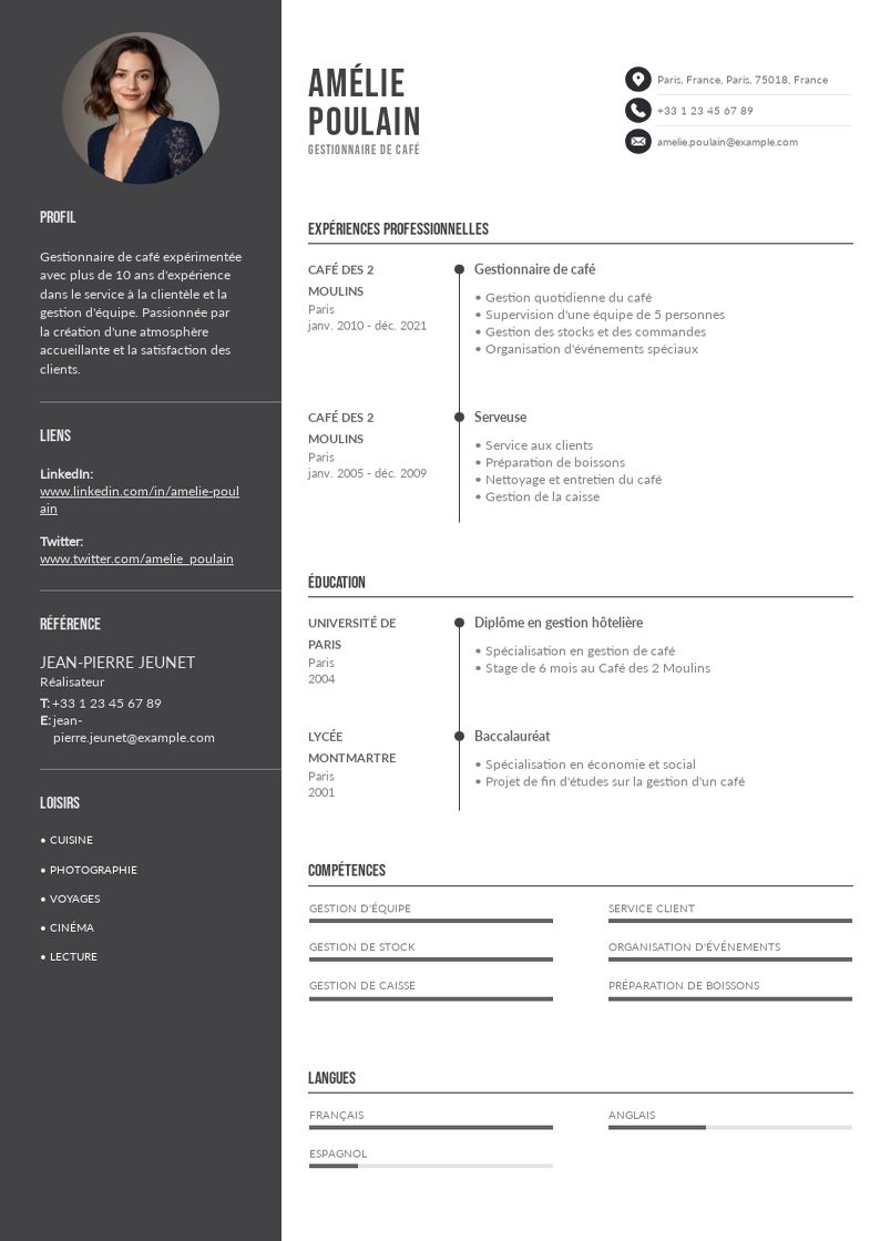 French Resume Format Guide (2024): Template, Examples &amp;amp; Tips in French Cv Template Free Download