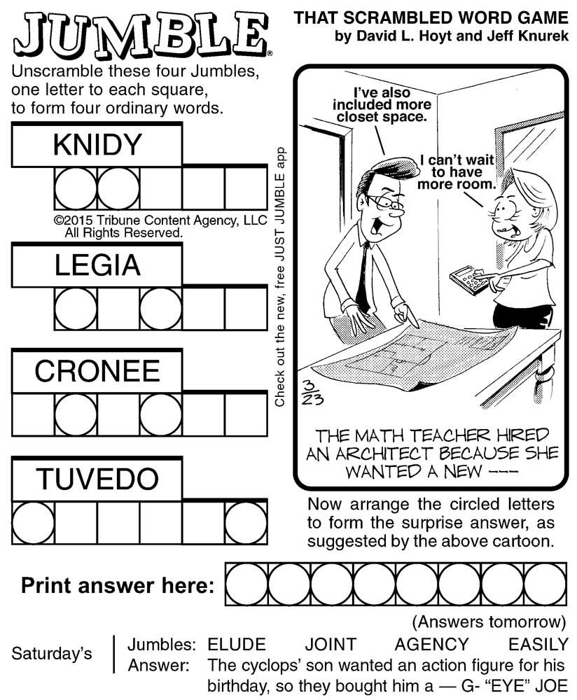 From The Editor&amp;#039;S Desk: All Jumbled Up | The Bulletin pertaining to Free Printable Jumble Games