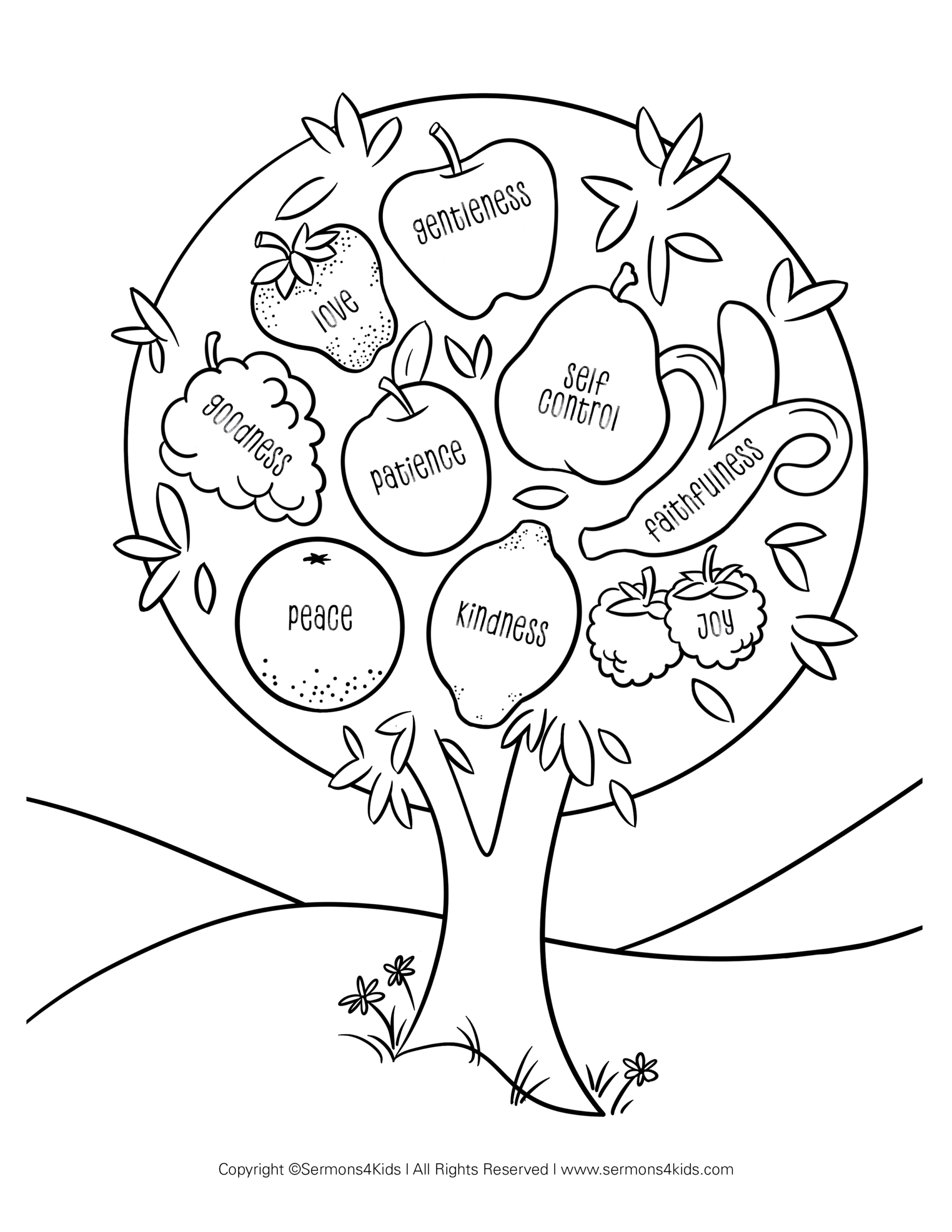 Fruit Of The Spirit | Children&amp;#039;S Sermons From Sermons4Kids with Free Printable Holy Spirit Coloring Pages