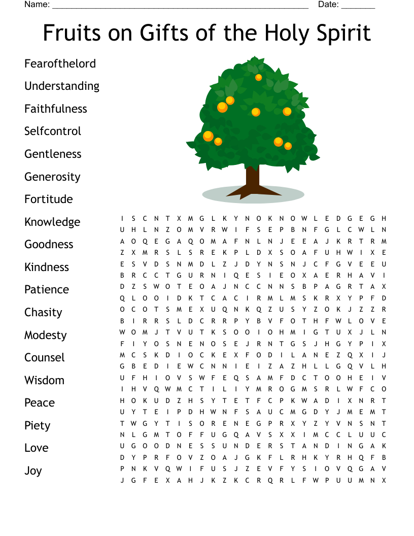 Fruit Of The Spirit Word Search - Wordmint inside Free Printable Fruit of the Spirit Word Search