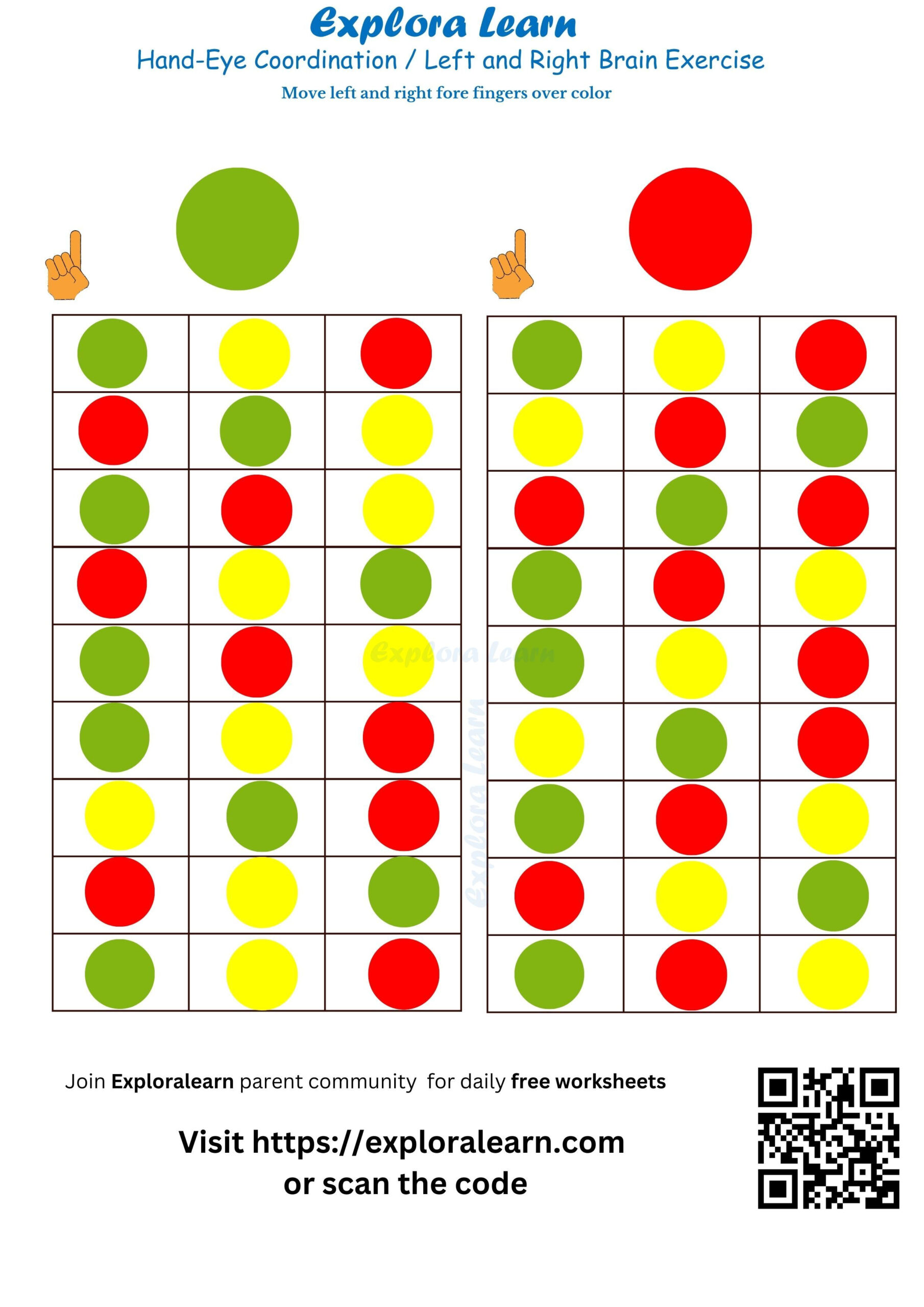 Fun Brain Gym Exercises For Kids Ages 2-12 | Explorlearn within Free Printable Cognitive Exercises
