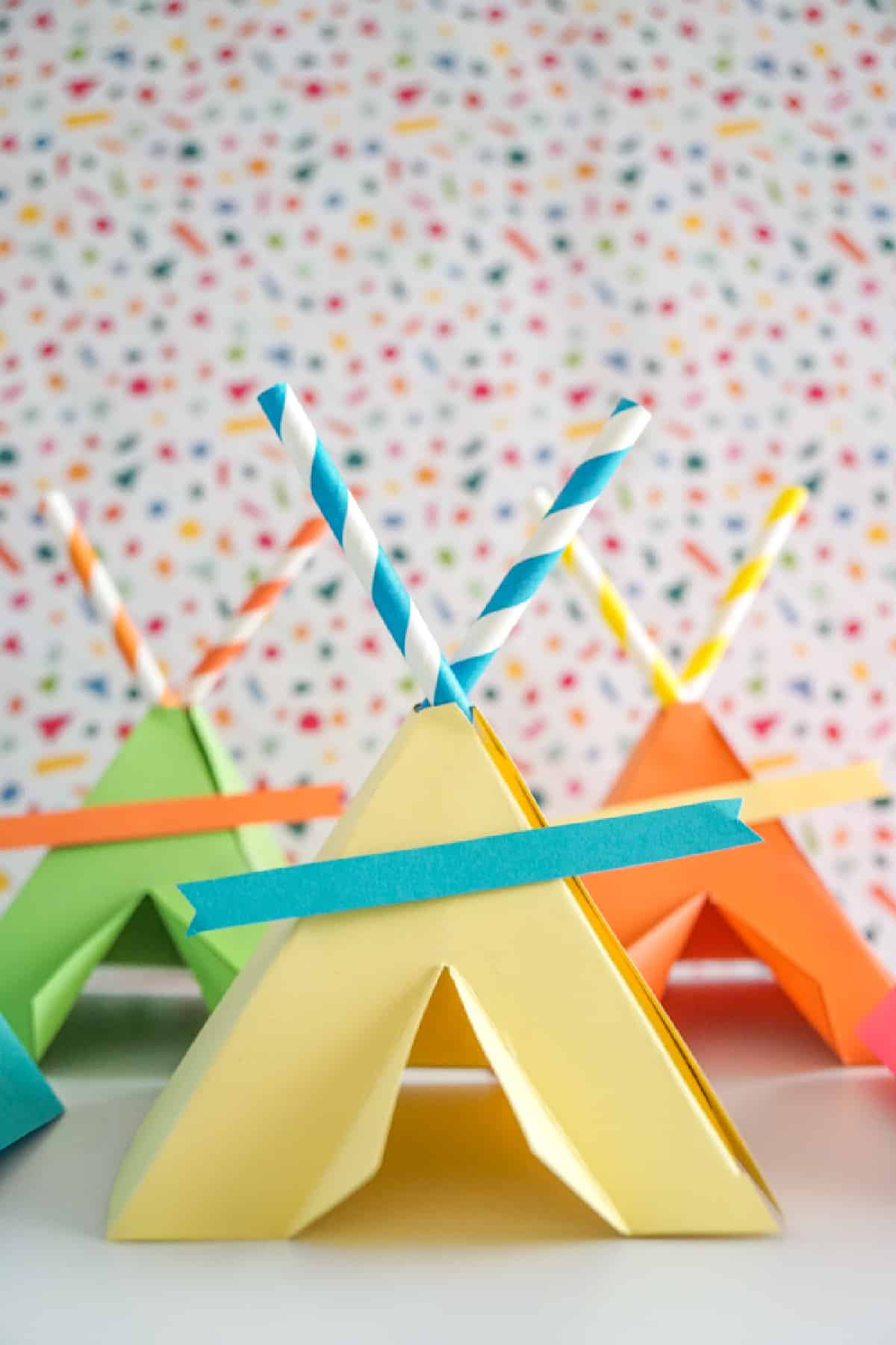 Fun Mini Paper Teepee Craft For Kids - Made With Happy within Free Printable Teepee Patterns