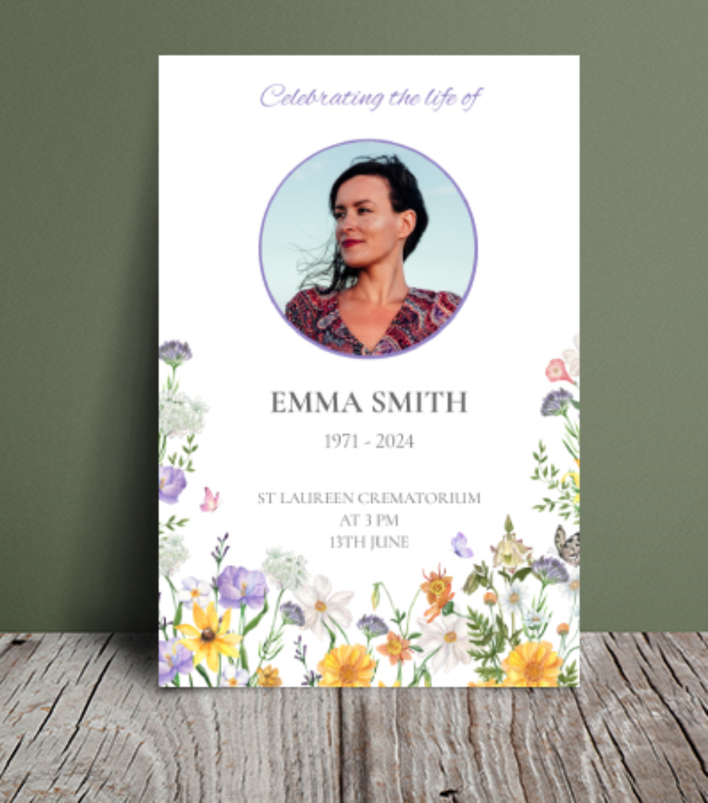 Funeral Order Of Service Templates Free | Design Online inside Free Funeral Mass Booklet Template