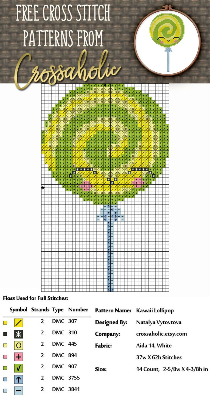 Funny And Cute Lollipop Cross Stitch Pattern with regard to Free Printable Funny Cross Stitch Patterns