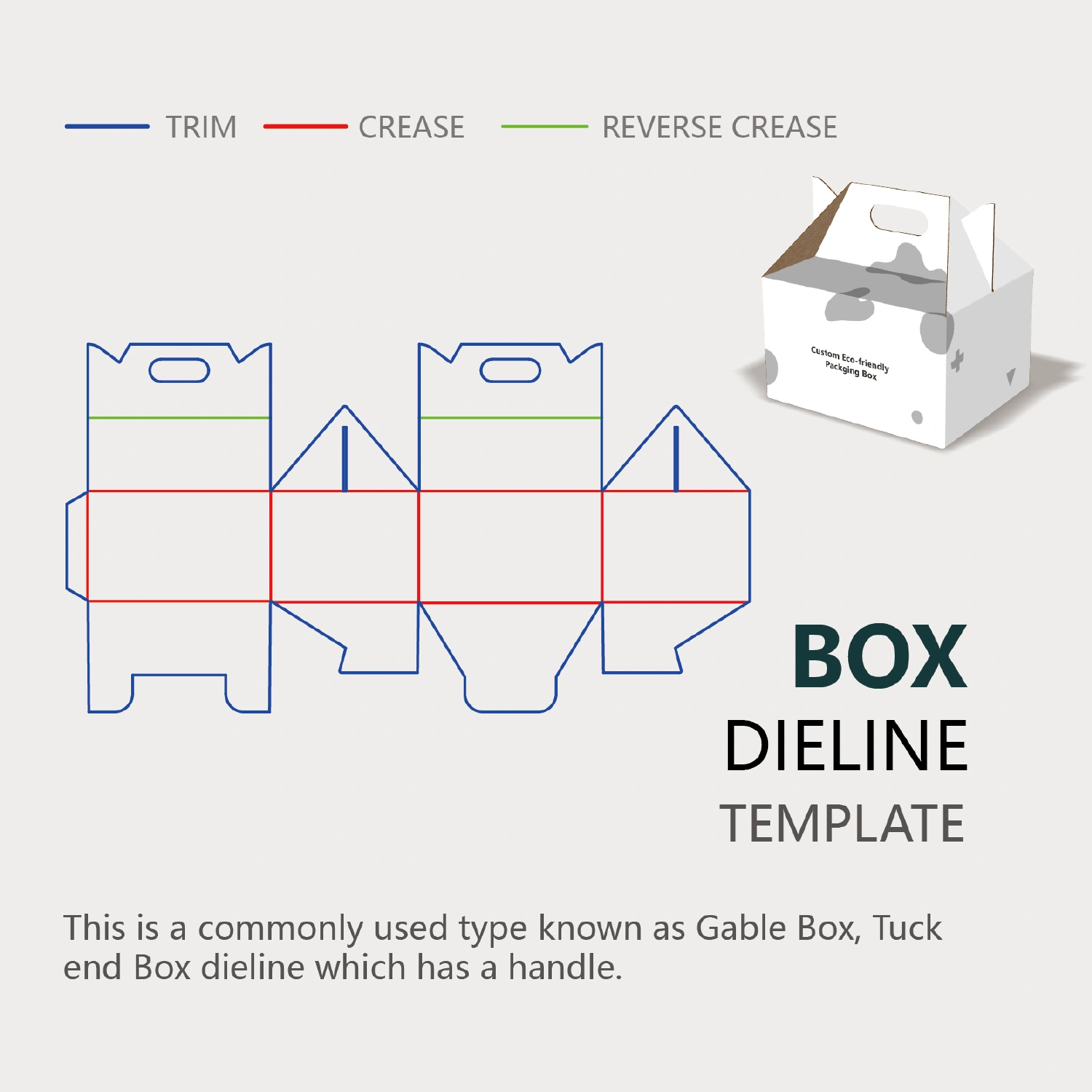 Gable Box Design Templates, Dieline | Cefbox pertaining to Box Dieline Templates Free