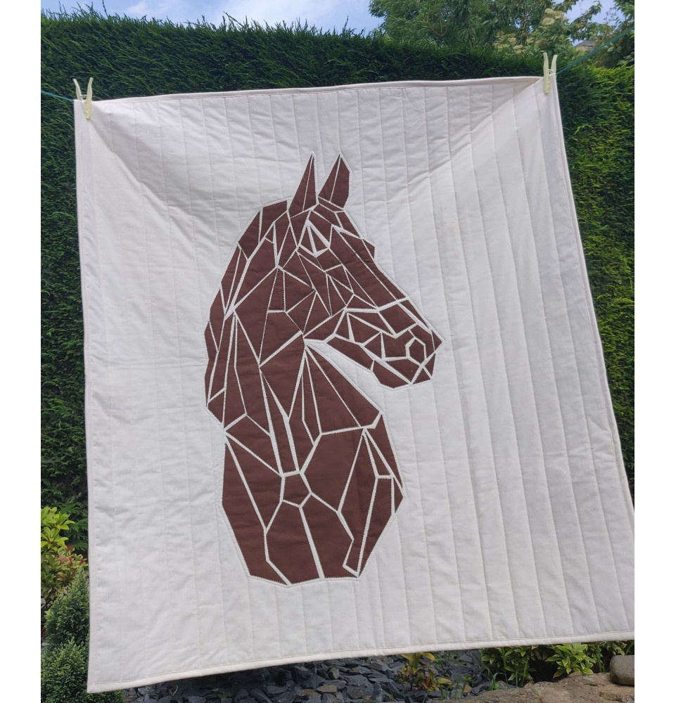 Geo-Applique Horse Quilt Pattern (Pdf Download) pertaining to Free Printable Quilting Patterns Of Horses