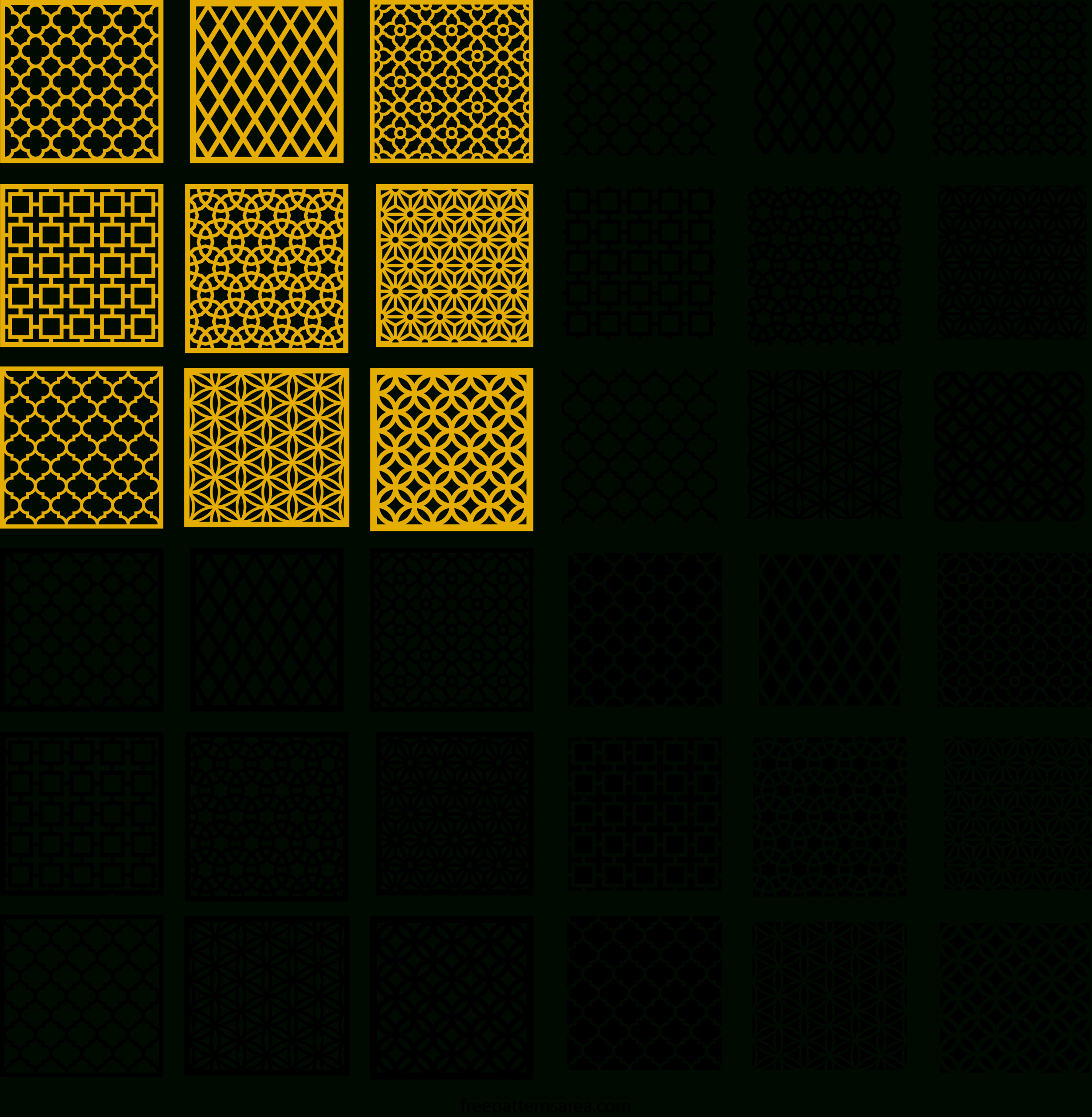 Geometric Motifs &amp;amp; Repeating Pattern Vectors - Freepatternsarea regarding Free Printable Geometric Patterns