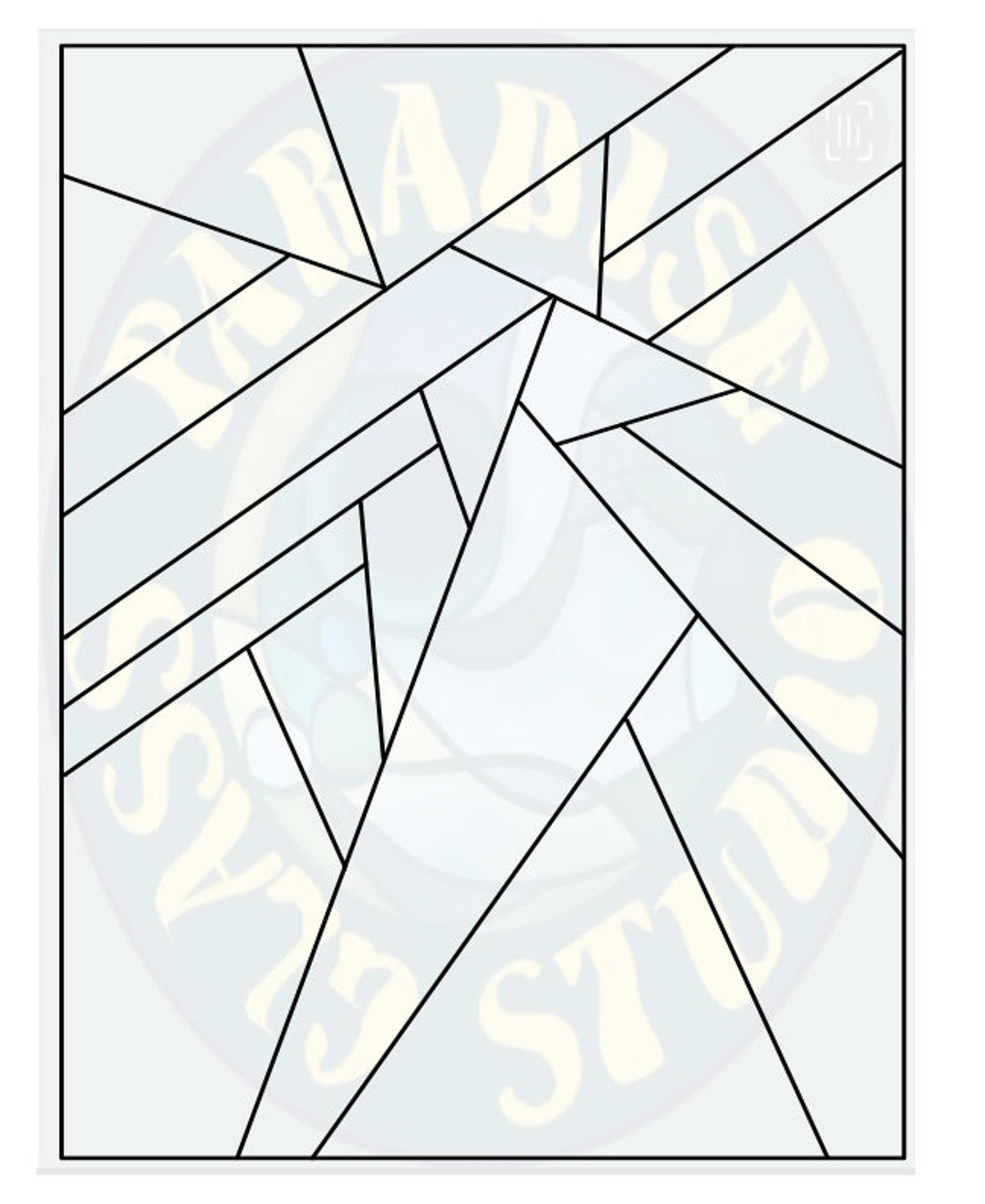 Geometric Stained Glass Pattern Pdf Digital File - Etsy in Easy Printable Stained Glass Patterns