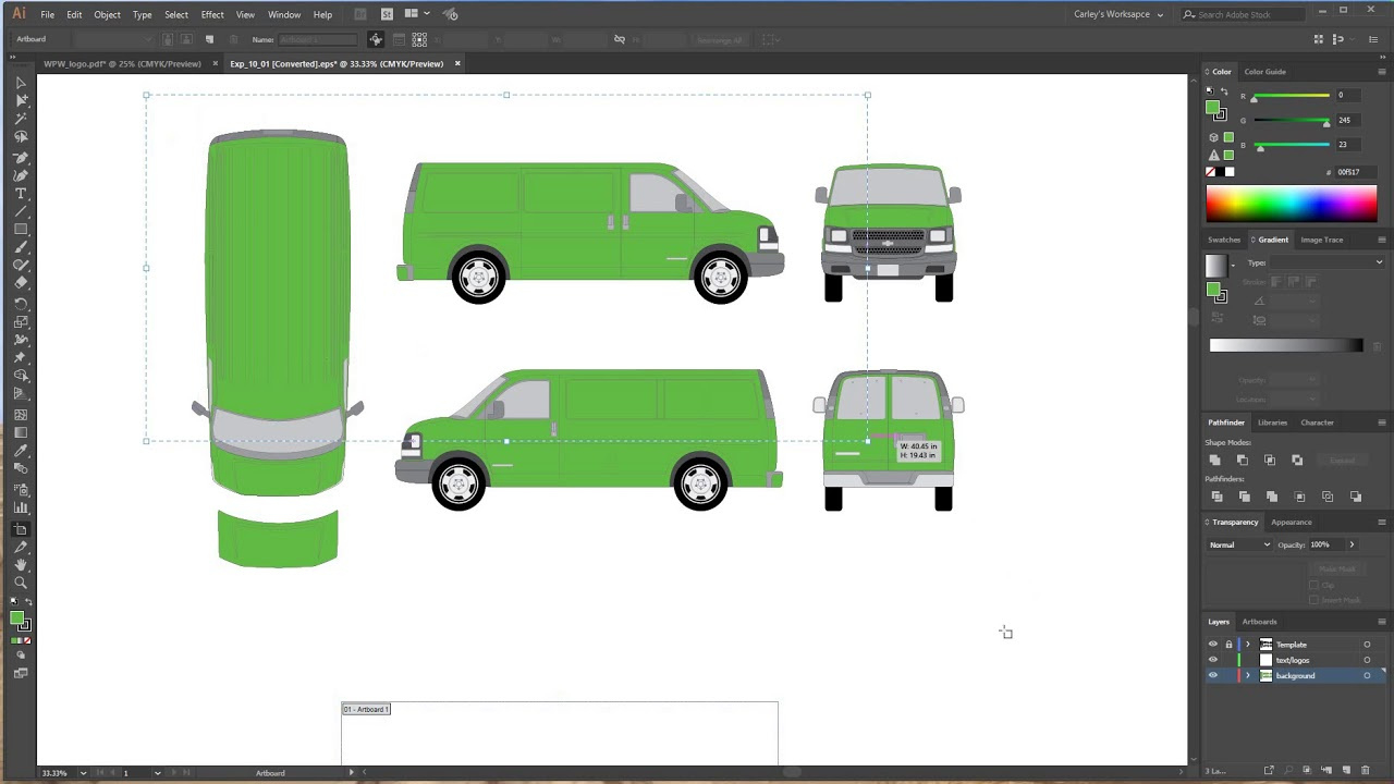 Getting Started With Vector Vehicle Wrap Template And Design Adobe Illustrator regarding Free Vehicle Templates For Car Wraps
