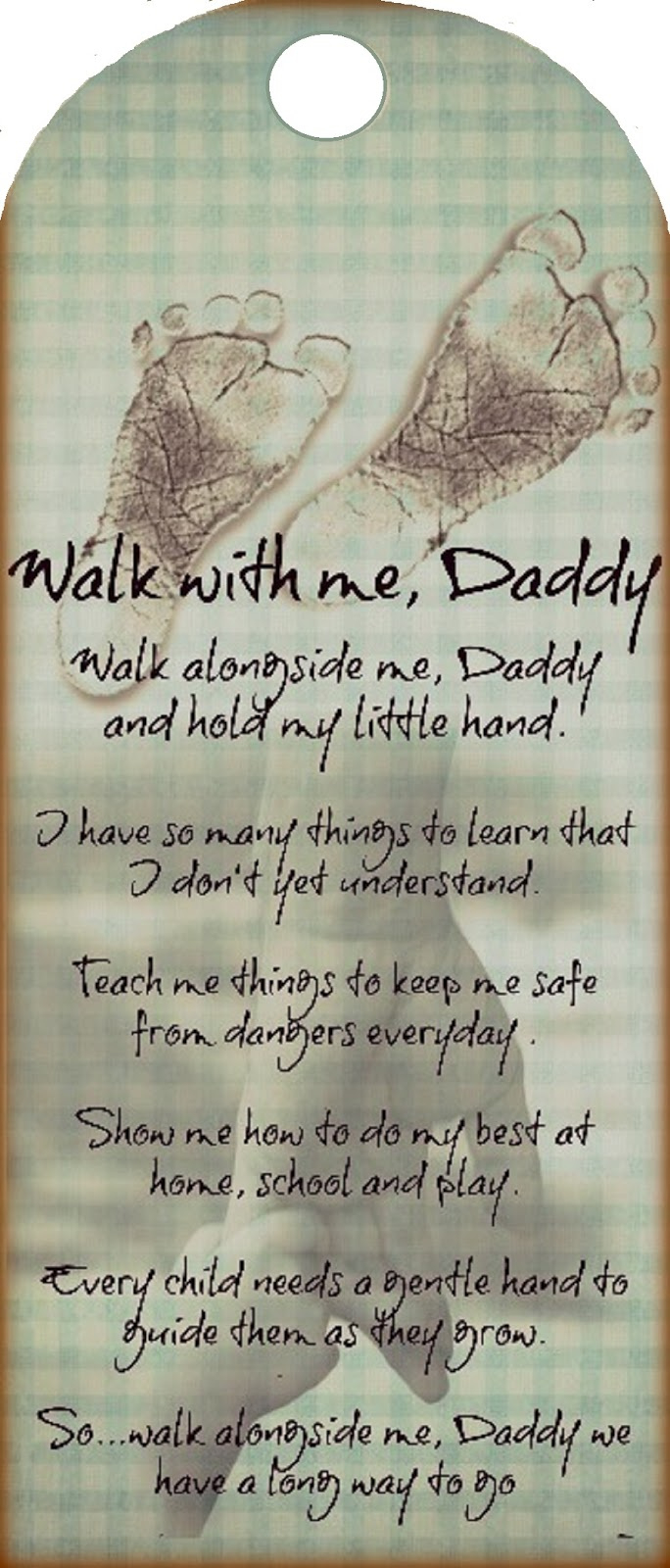 Glenda&amp;#039;S World : Walk With Me Daddy Tag within Walk with Me Daddy Free Printable