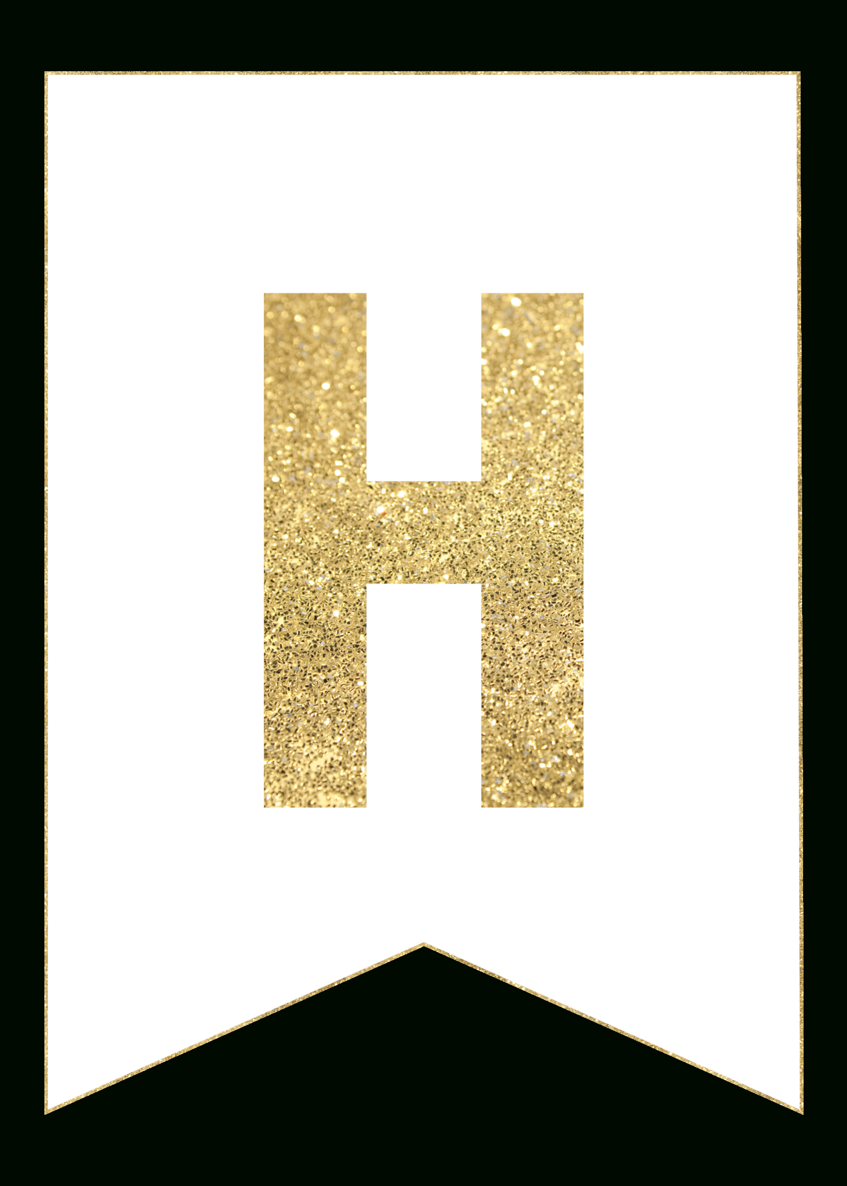 Gold Free Printable Banner Letters - Paper Trail Design pertaining to Free Happy Birthday Printable Letters