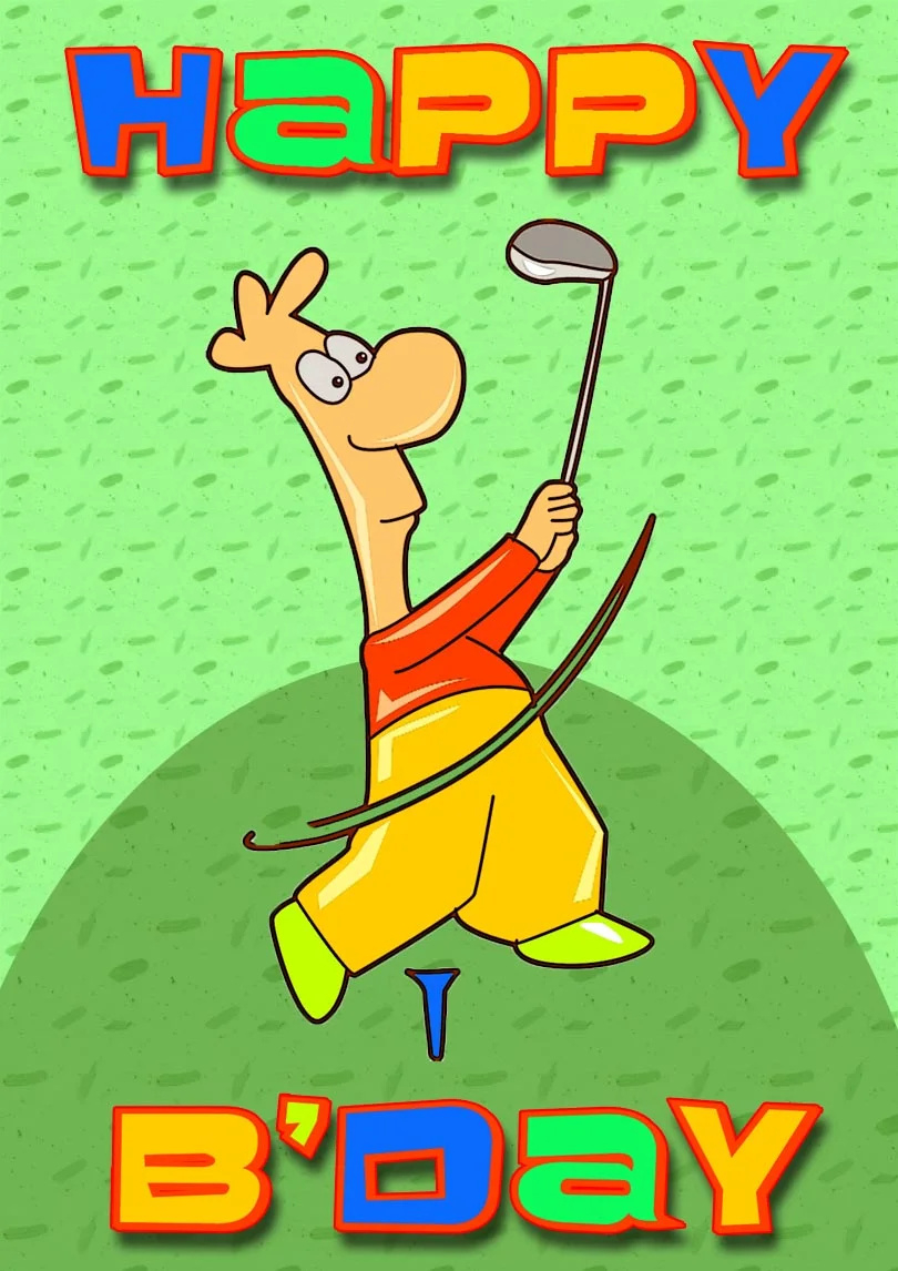 Golf Printable Birthday Cards — Printbirthday.cards inside Free Golf Birthday Cards Printable