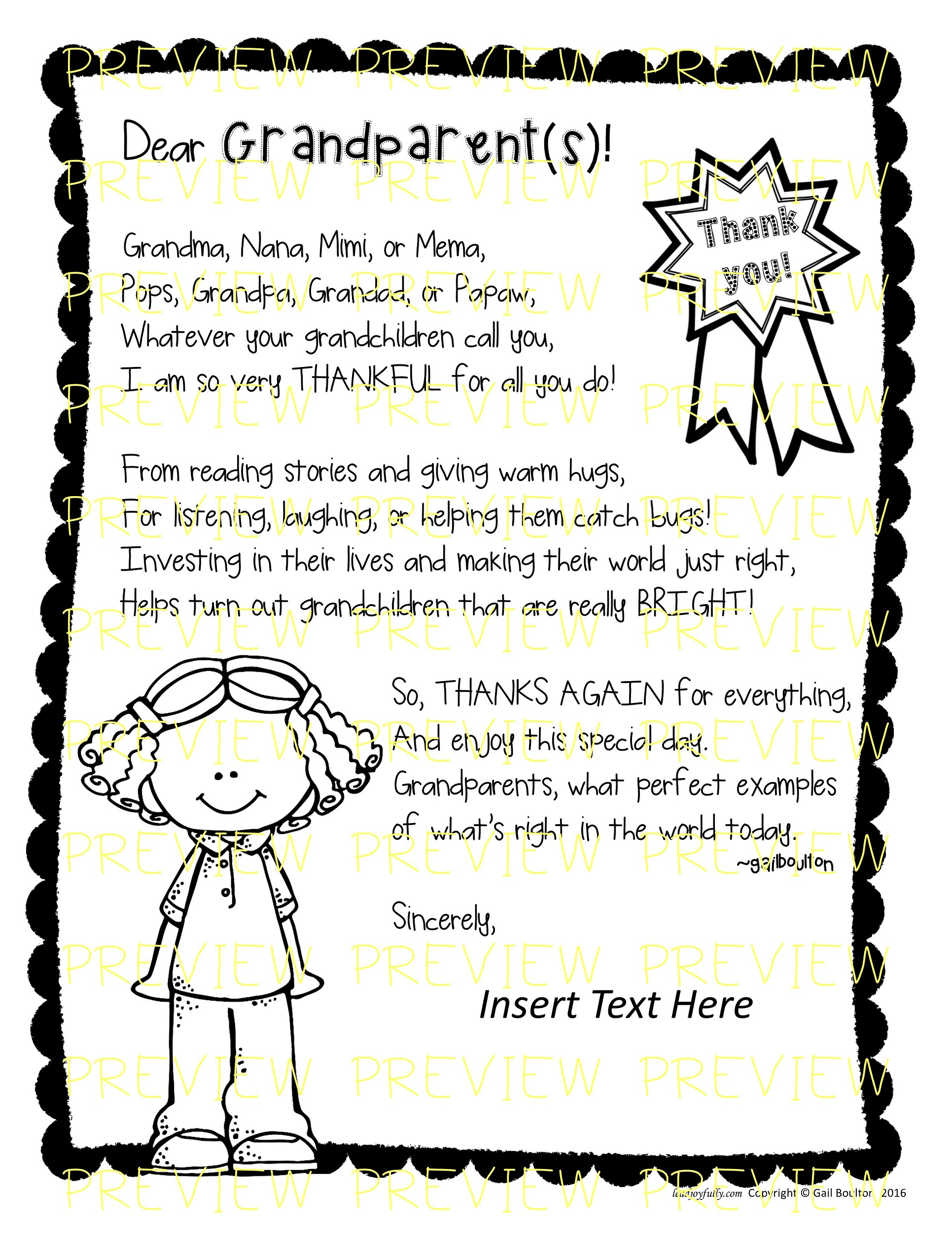 Grandma Poems For Grandparents Day Free Printable Grandma Poems for Free Printable Grandparents Day Poems