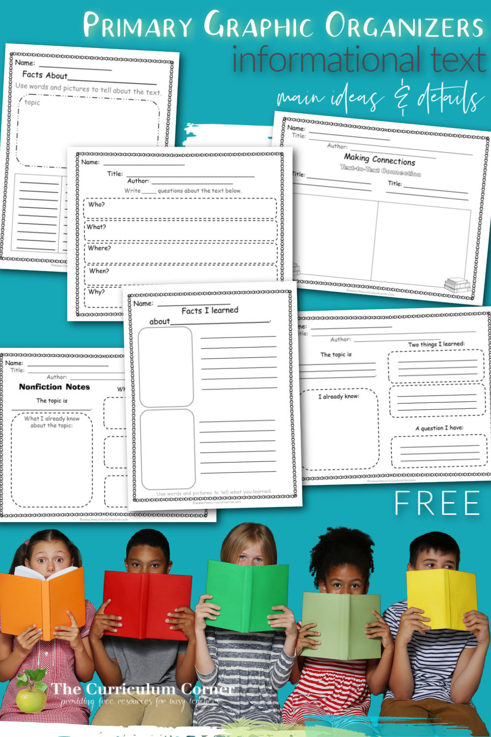 Graphic Organizers For Informational Text - The Curriculum Corner 123 with regard to Free Printable Nonfiction Graphic Organizers