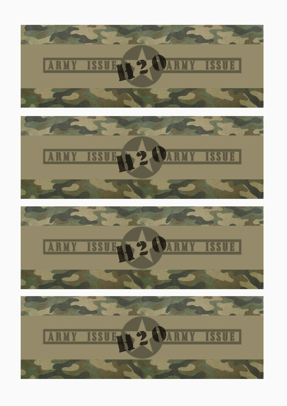 Great Fun Etc: Army Party Prep (Stencil Tutorial &amp;amp; Free Printables) with regard to Free Camouflage Party Printables