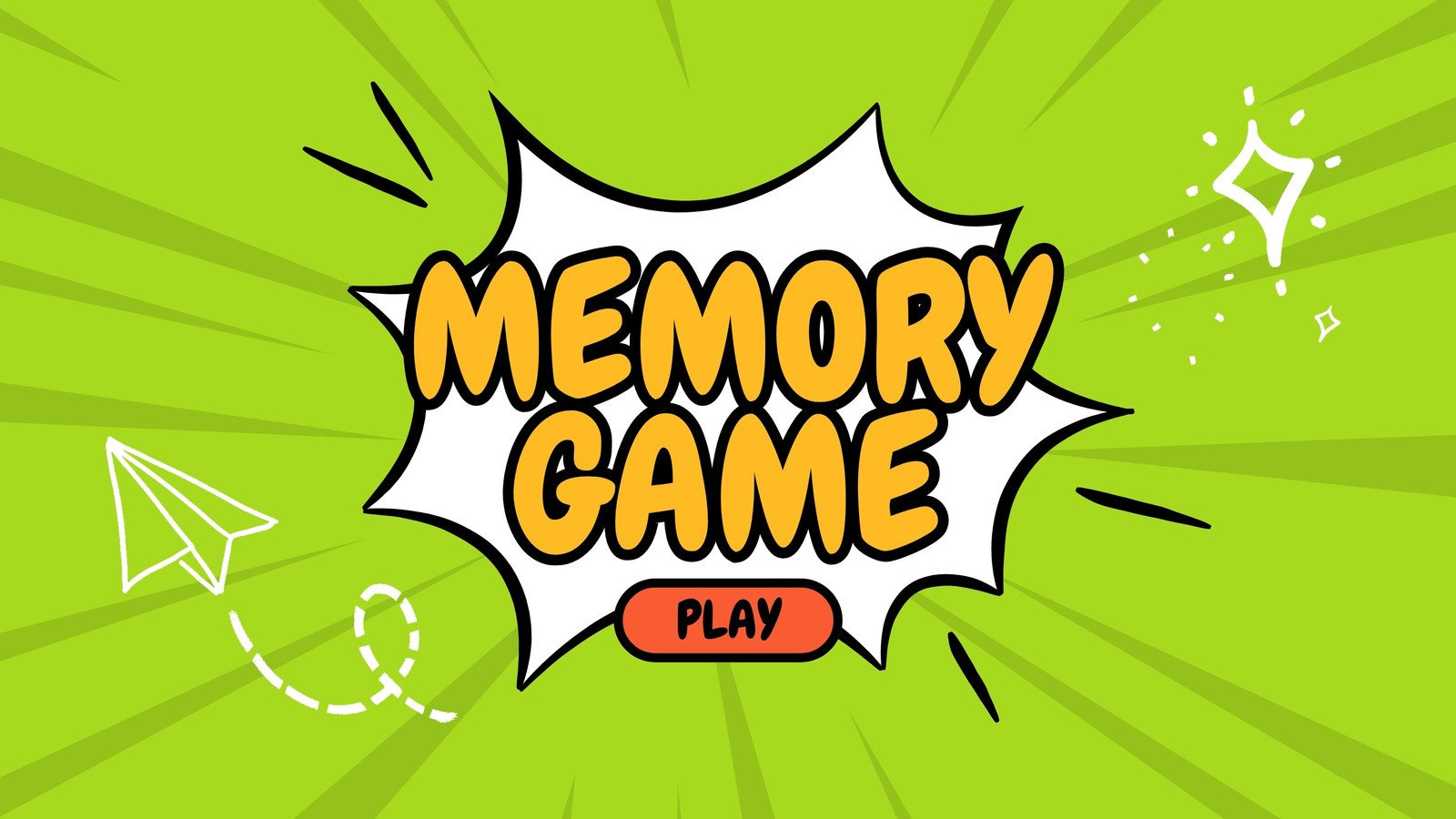 Green Cartoon Animated Memory Game Presentation for Free Printable Logo Games