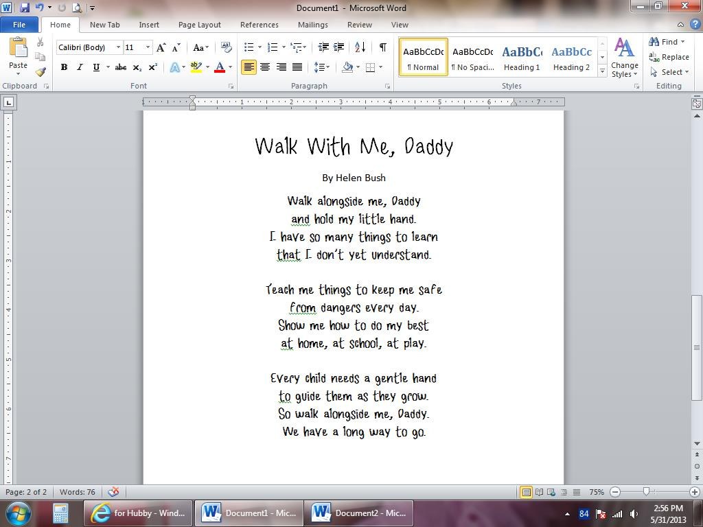 Grits & Giggles: Walk With Me, Daddy {Tutorial} with Walk Alongside Me Daddy Poem Free Printable