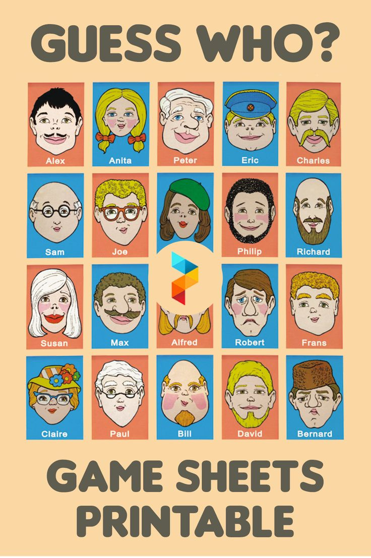 Guess Who Game Sheets - 10 Free Pdf Printables | Printablee intended for Guess Who Free Printables