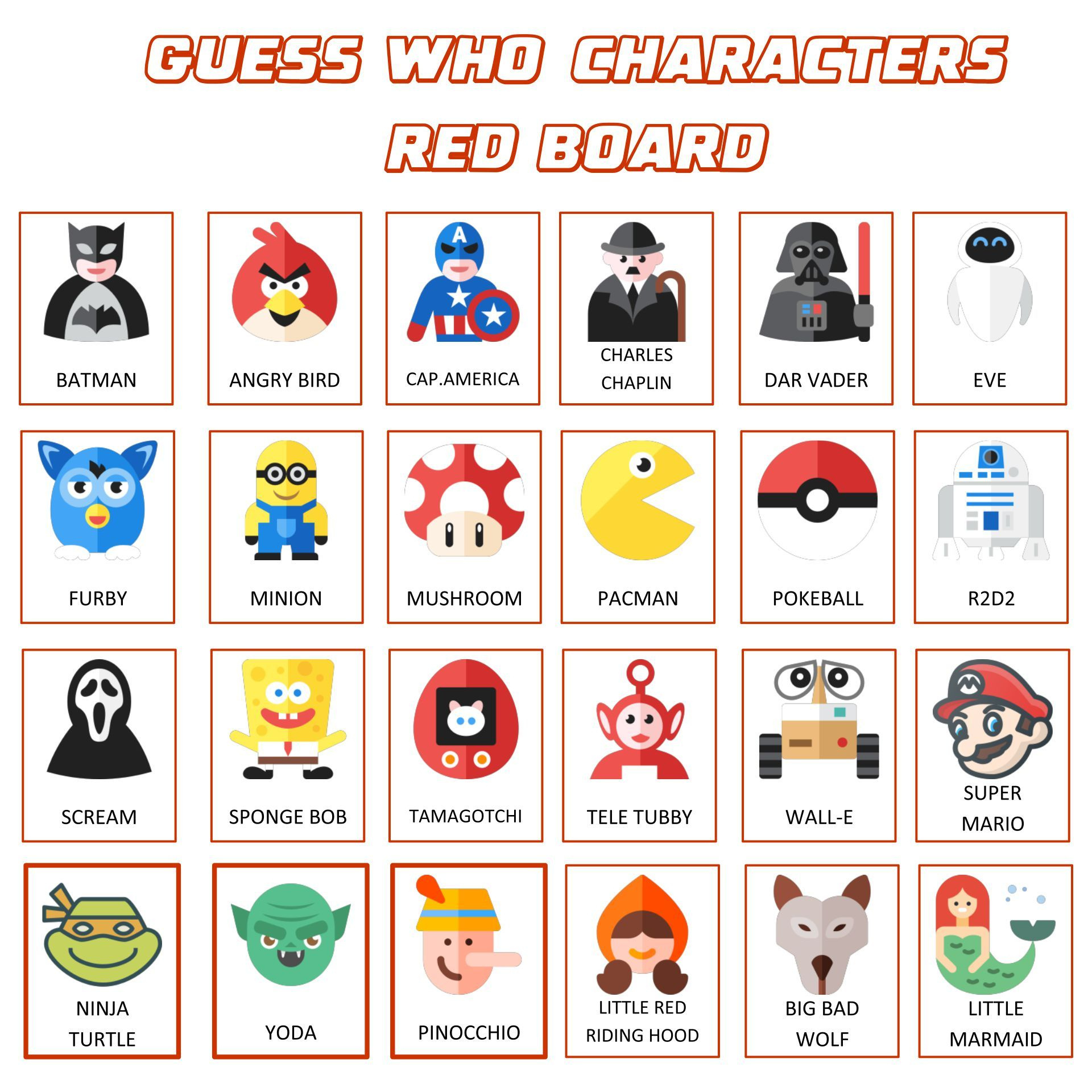 Guess Who Game Sheets - 10 Free Pdf Printables | Printablee throughout Guess Who Free Printables