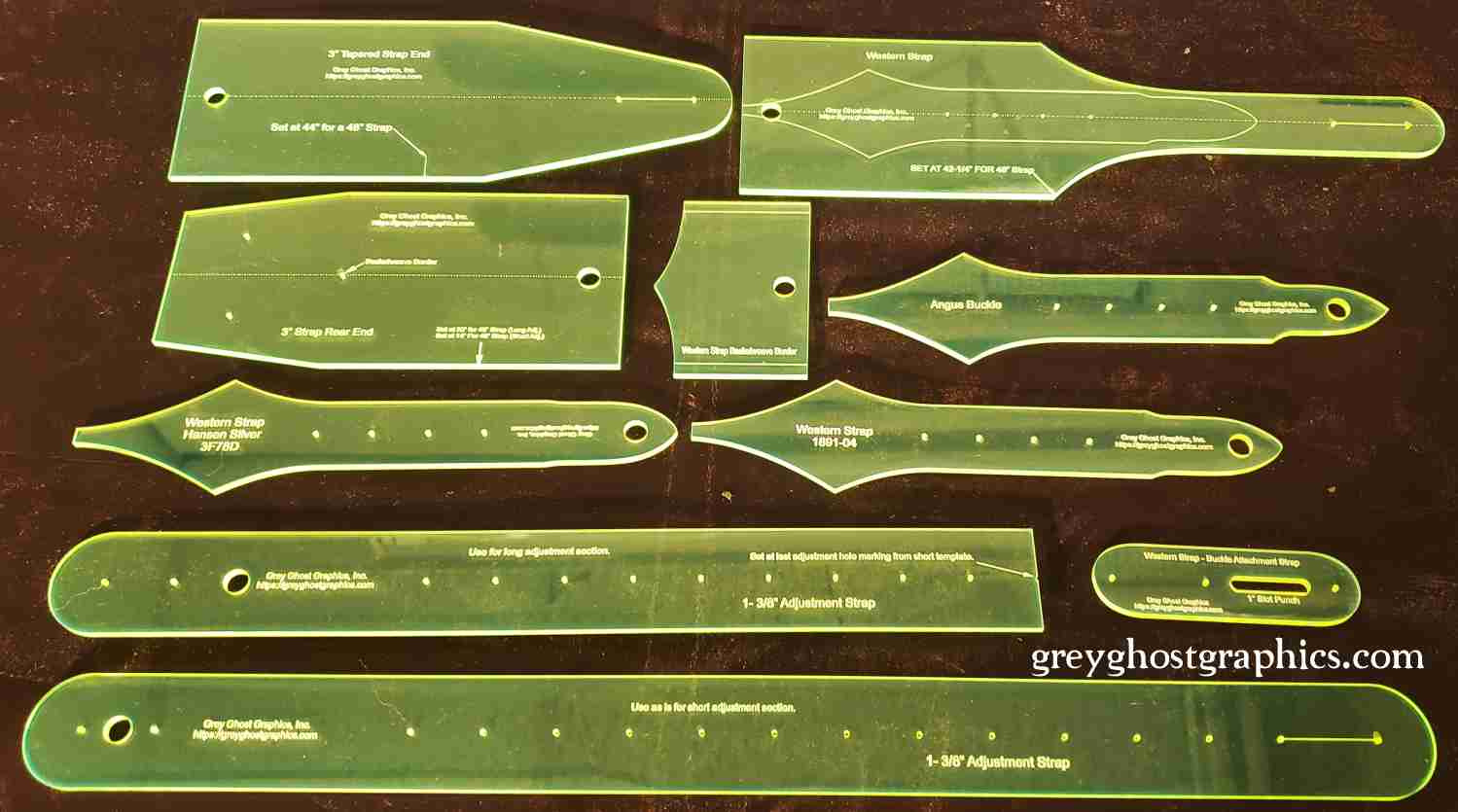 Guitar Strap Template Complete Set, 2 Popular Styles! regarding Printable Guitar Strap Pattern