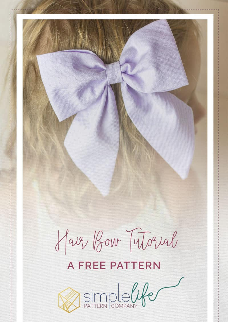 Hair Bow (Three Different Sizes)- A Free Pattern - The Simple Life intended for Free Printable Hair Bow Patterns