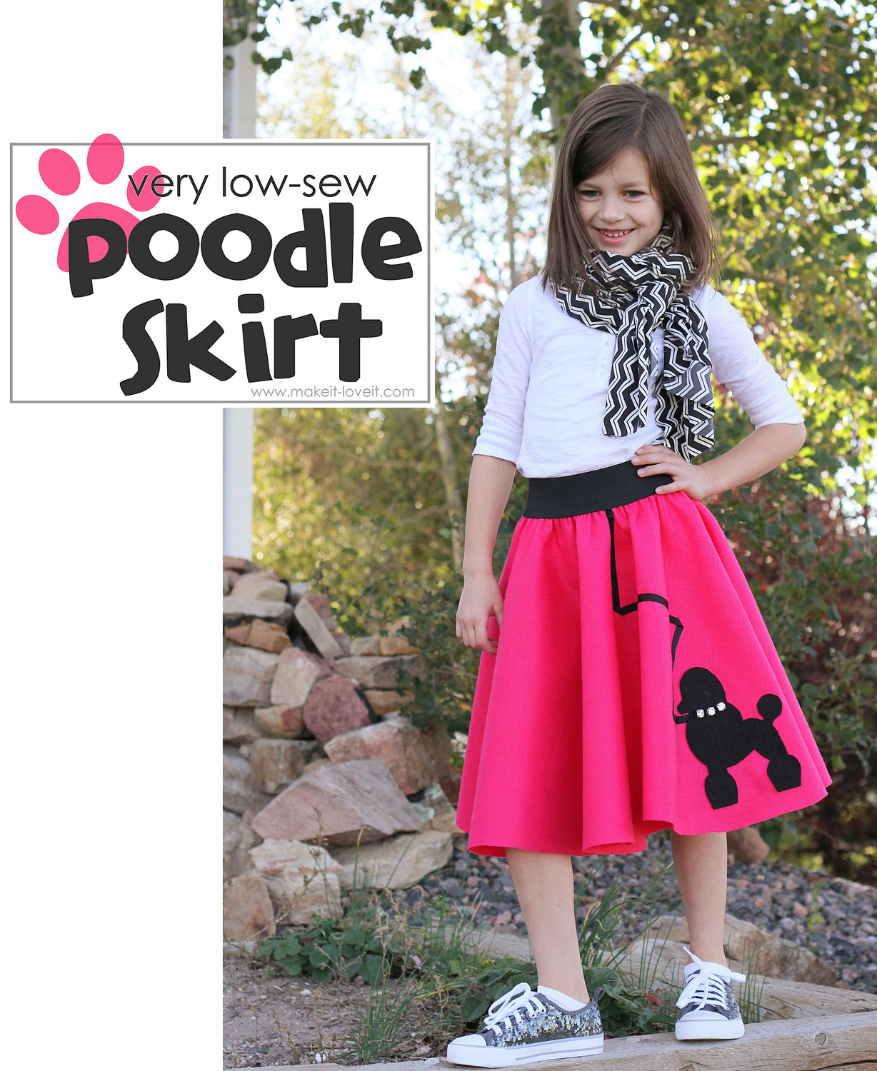 Halloween Costume Ideas: Very Low-Sew Poodle Skirt | Make It &amp;amp; Love It pertaining to Free Printable Poodle Skirt Pattern