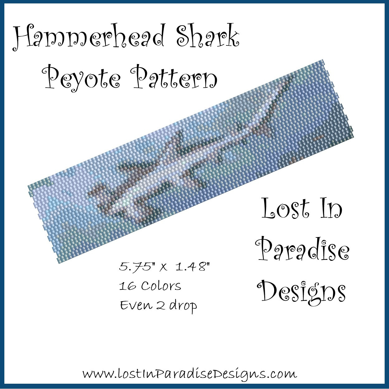 Hammerhead Shark Peyote Pattern in Free Printable Patterns For Peyote Stitch Beading