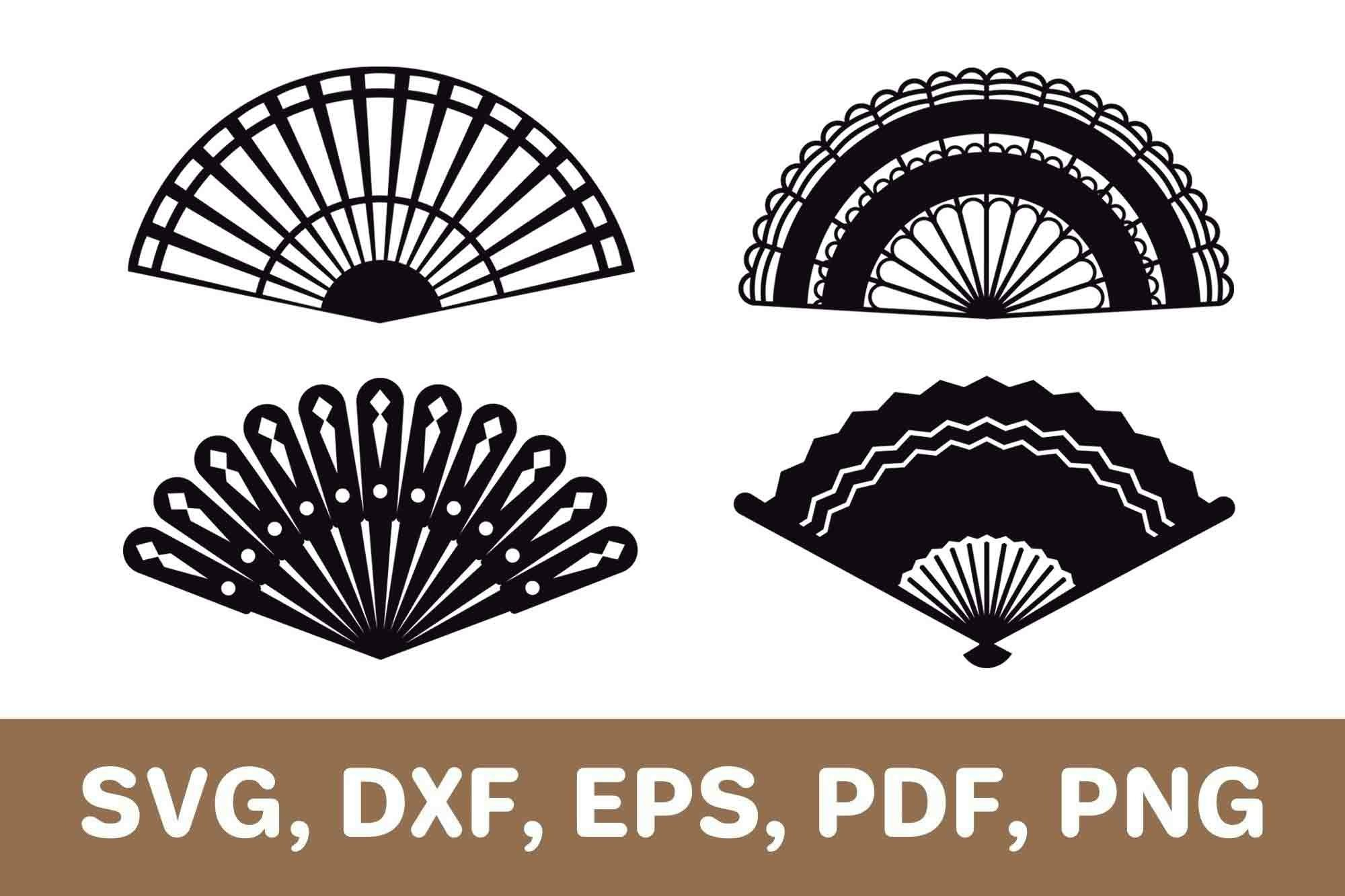 Hand Fan Svg, Hand Fan Template, Hand Fan Dxf, Hand Fan Png regarding Paper Fan Stencils Printable