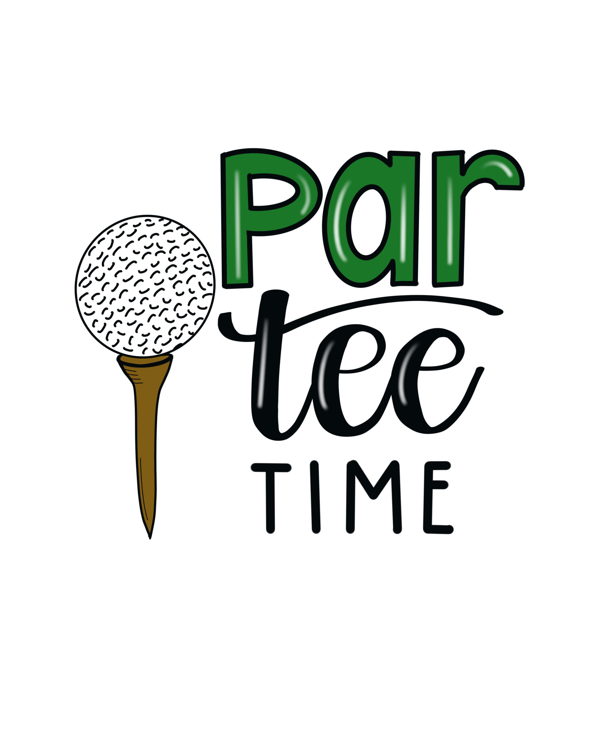 Hand Lettered Golf Printable - Amy Latta Creations with Free Golf Printables
