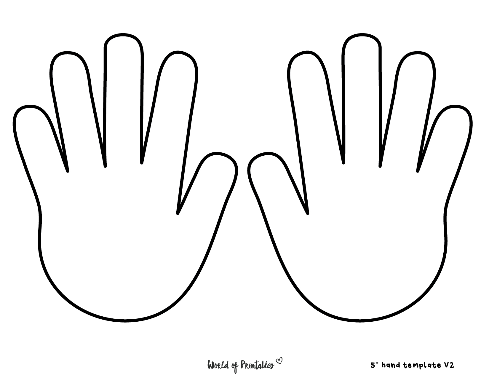 Hand Template Free Printable for Free Printable Hand Template
