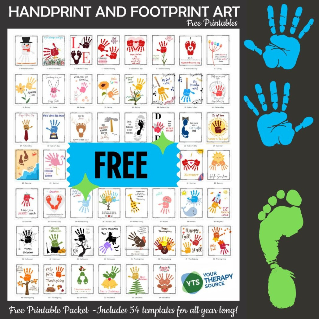 Handprint Art And Footprint Art - Free Printable Pdf - Your throughout Free Handprint Printable