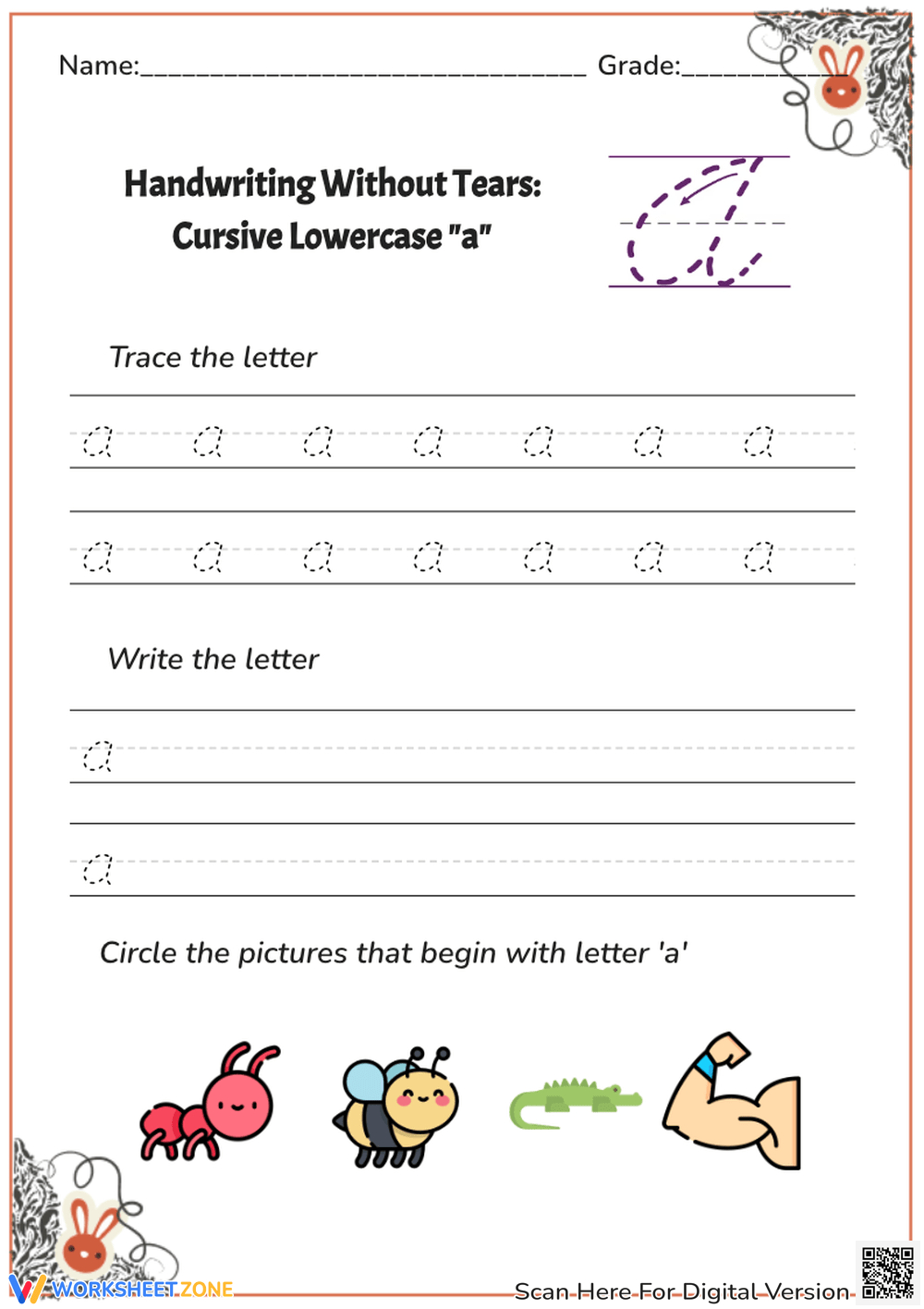 Handwriting Without Tears Worksheets &amp;amp; Printable for Handwriting Without Tears Cursive Free Printables