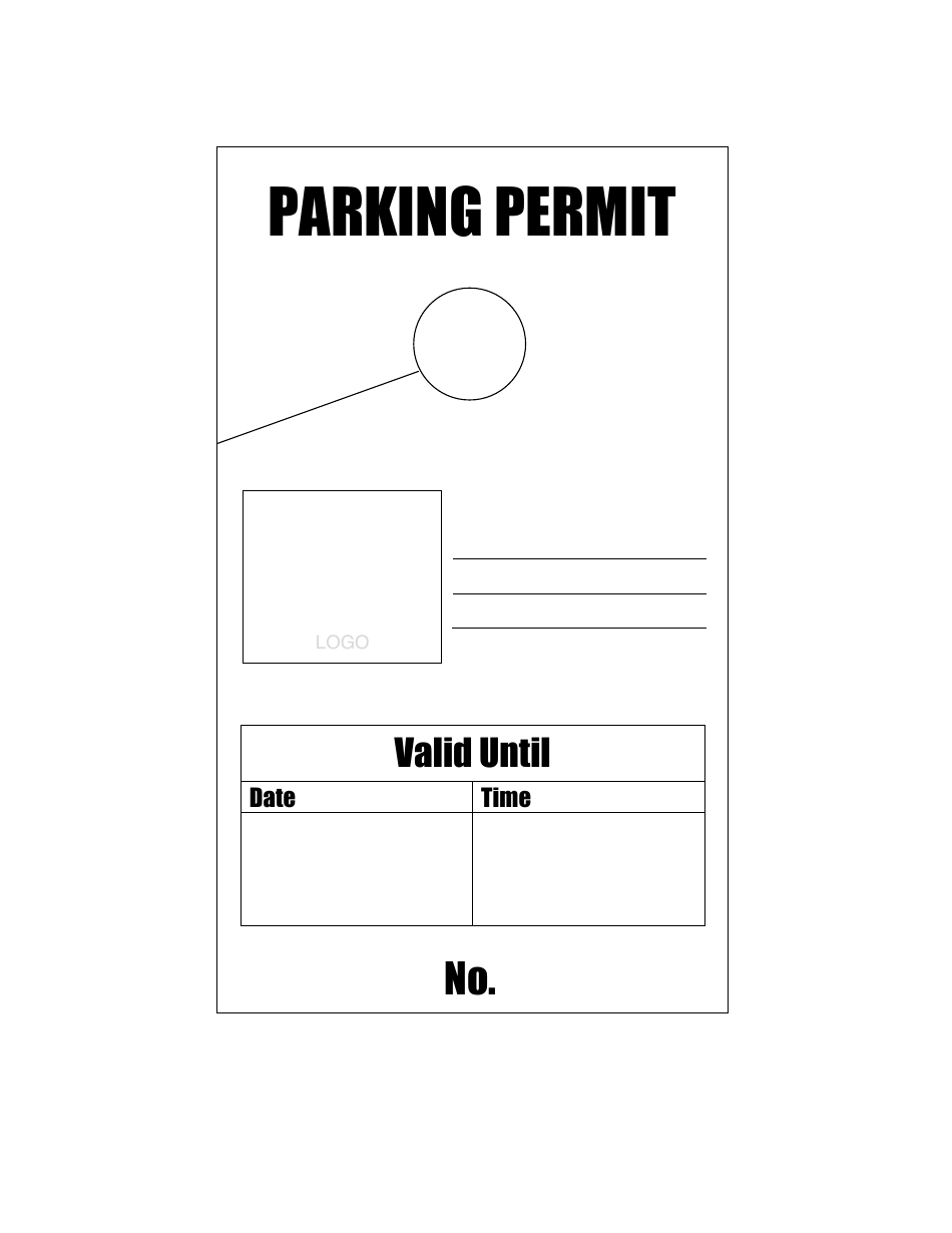 Hanging Parking Permit Tag Template Download Printable Pdf for Free Printable Parking Pass