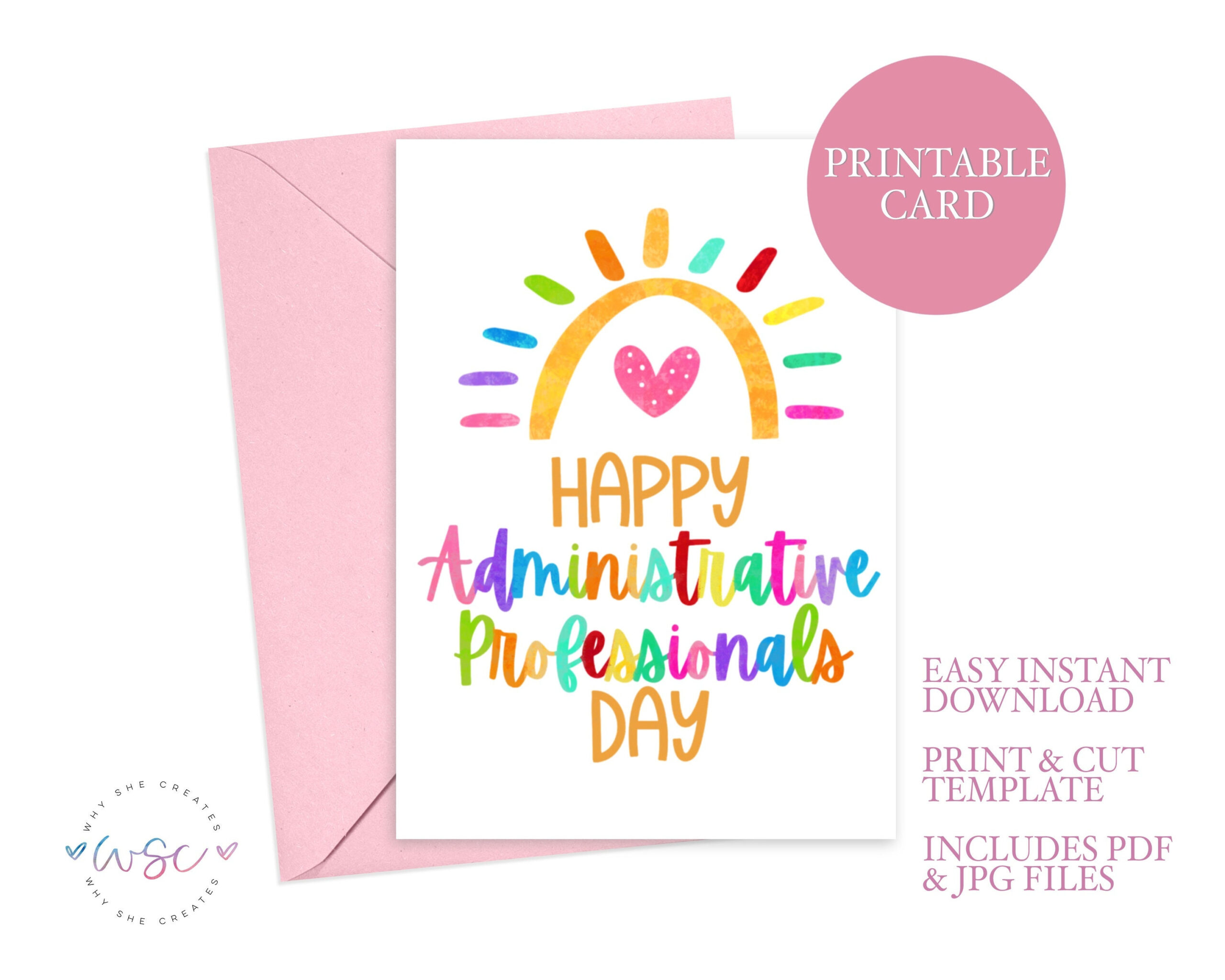 Happy Administrative Professionals Day Card | Admin Professionals in Free Administrative Assistant Day Cards Printable