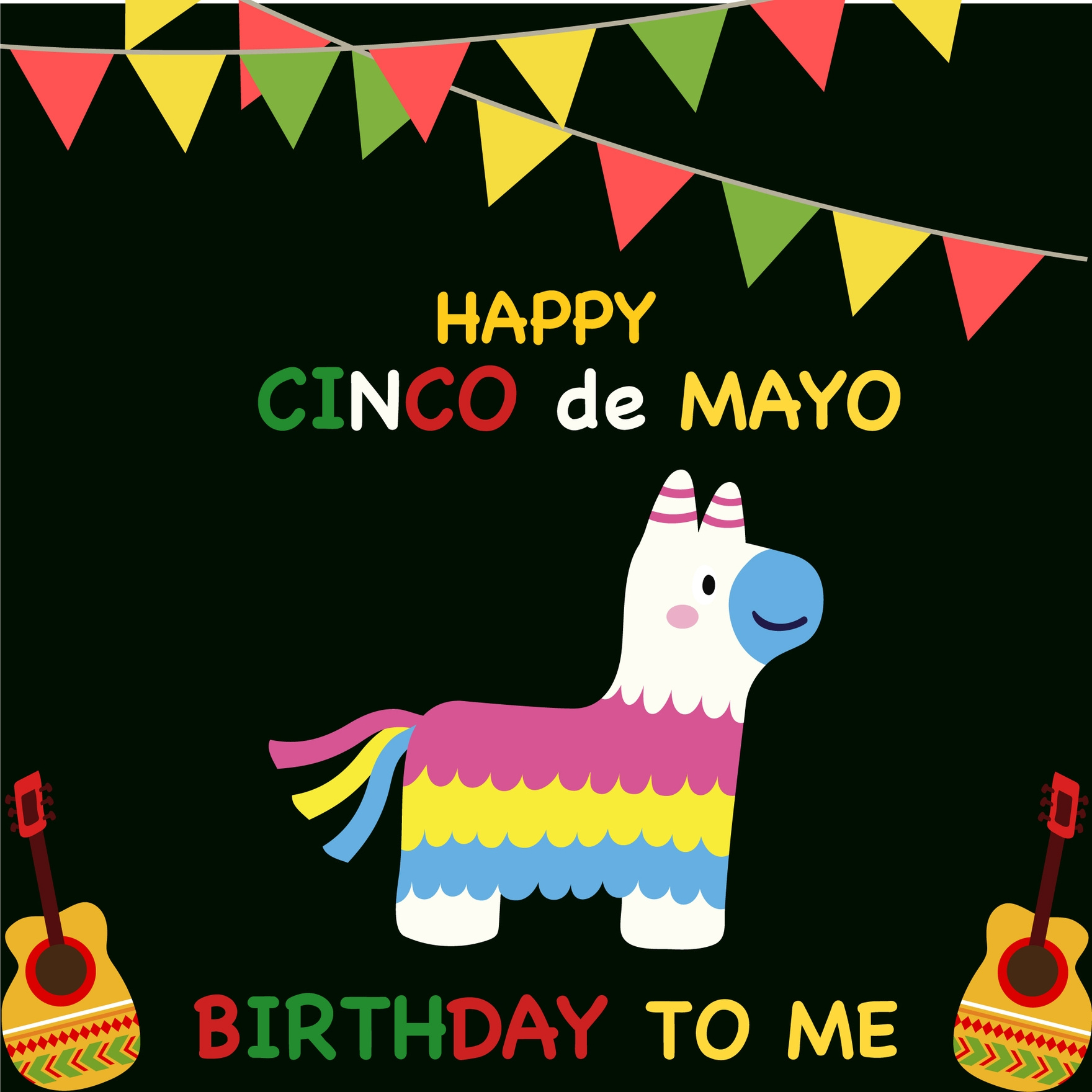 Happy Birthday Cinco De Mayo In Illustrator, Svg, Jpg, Eps, Png for Free Printable Cinco De Mayo Birthday Cards